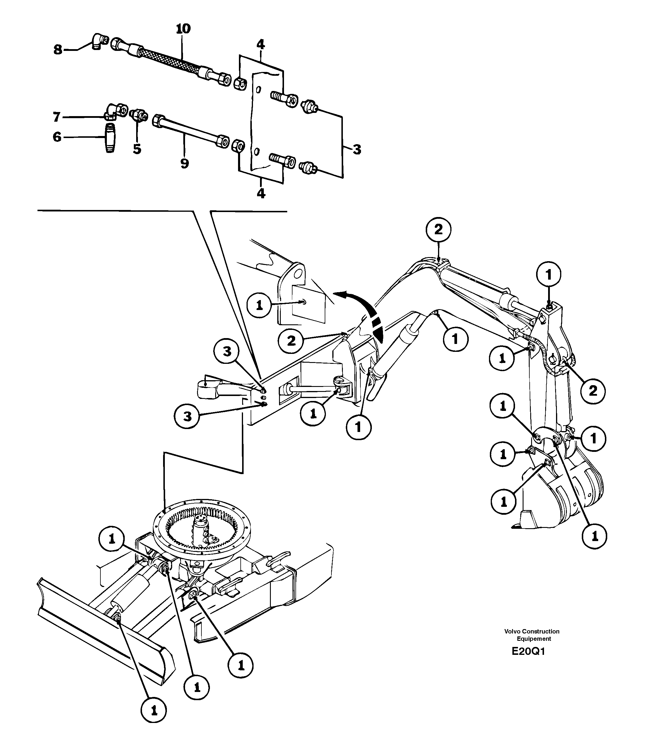 Схема запчастей Volvo EC14 TYPE 246, 271 - 92213 Lubrication chart 