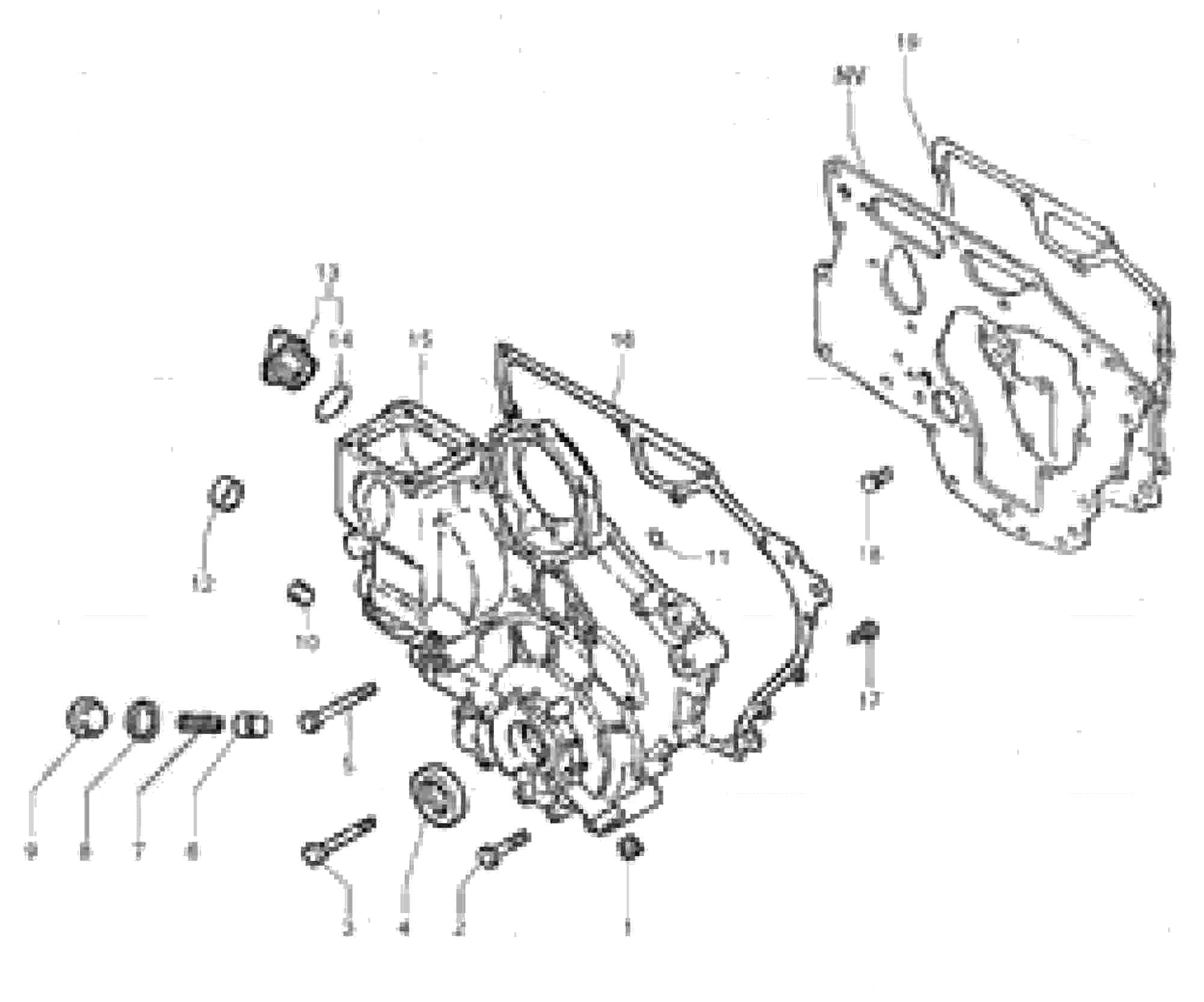 Схема запчастей Volvo EC20 TYPE 263 XT/XTV - 9085 Timing gear casing 