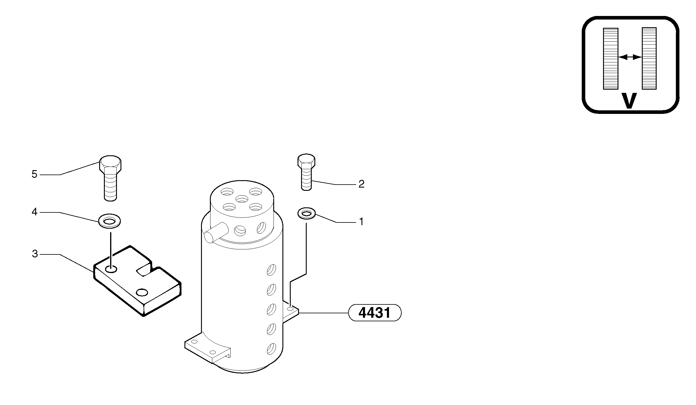 Схема запчастей Volvo EC20 TYPE 263 XT/XTV - 12137 Swivel joint equipment / variable track 