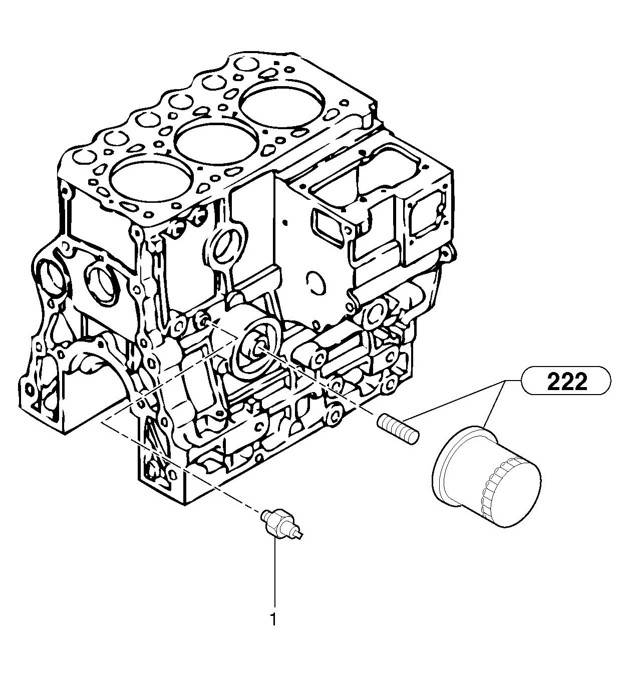Схема запчастей Volvo EC25 TYPE 281 - 26067 Датчик (переключатель, реле) давления масла 