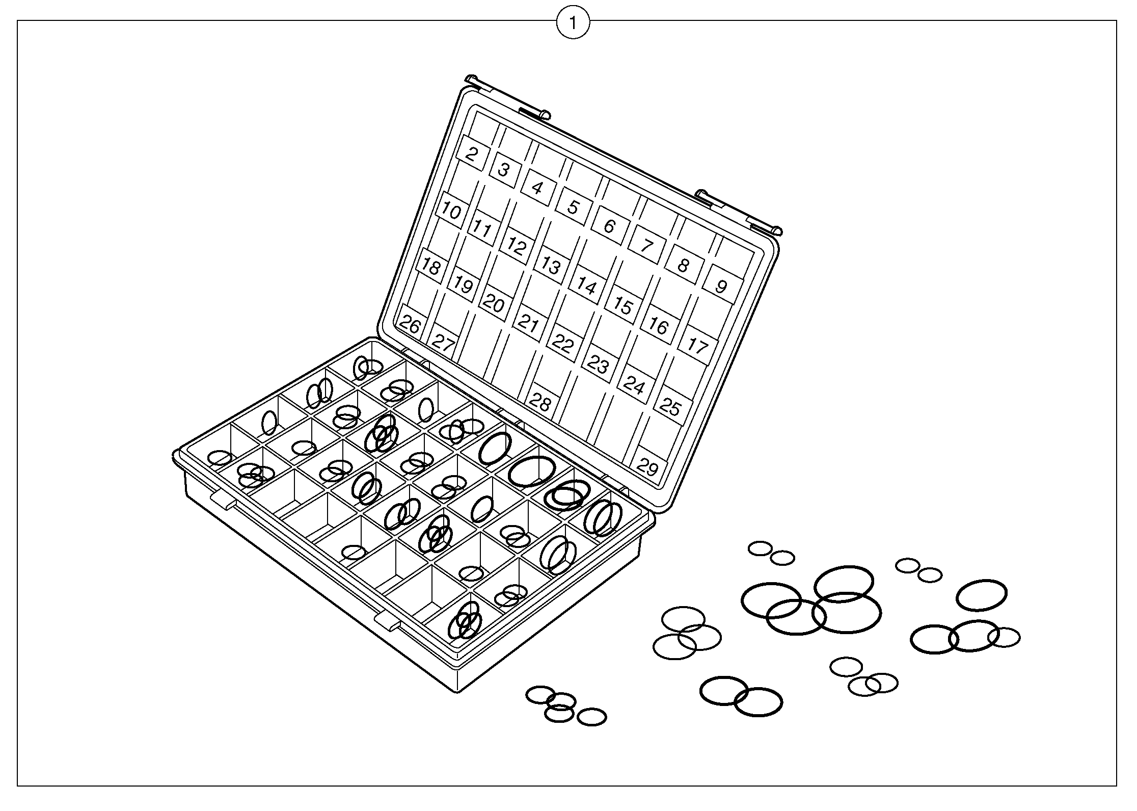 Схема запчастей Volvo EC25 TYPE 281 - 105708 Seals suitcase for union , elbow , fitting 