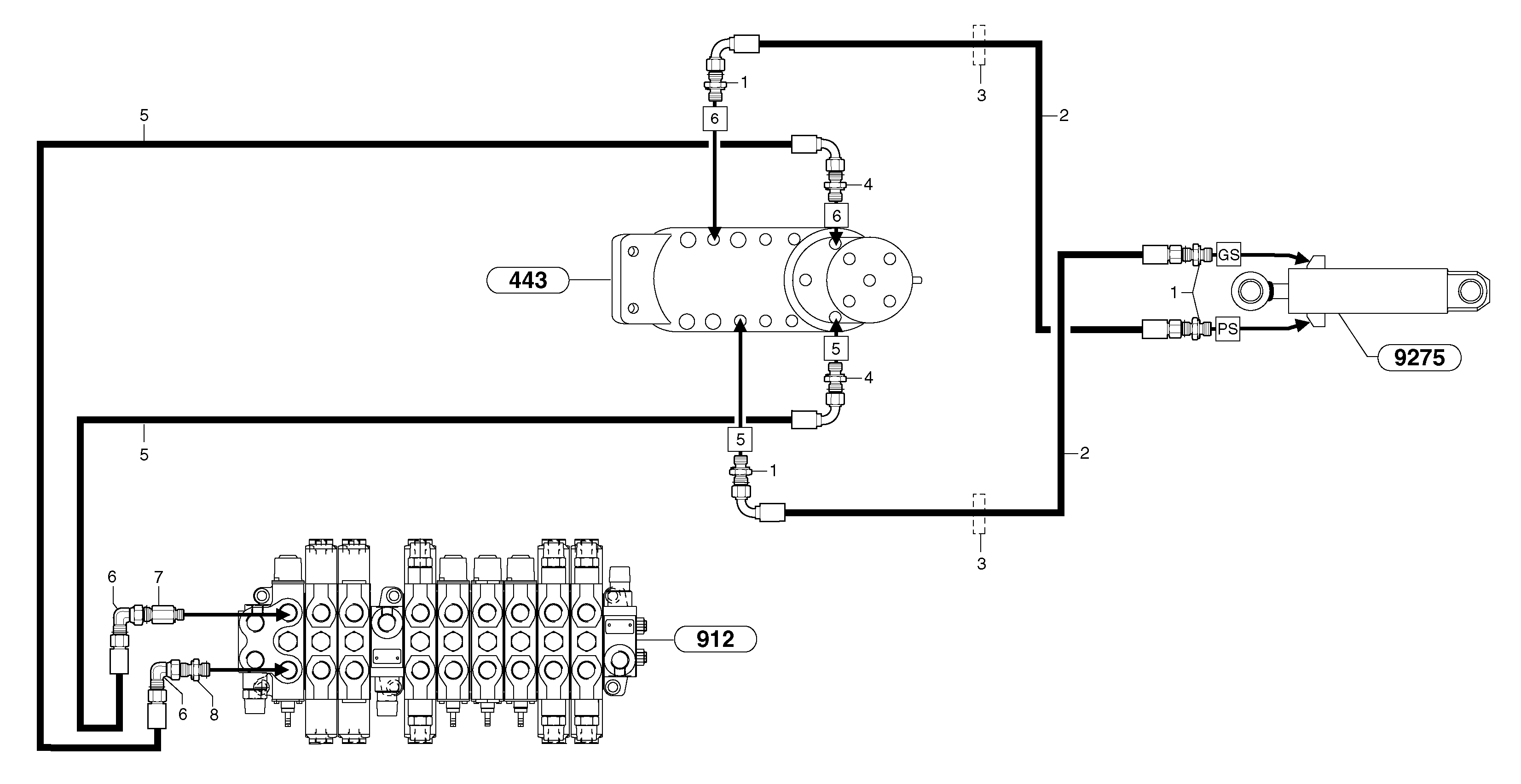 Схема запчастей Volvo EC25 TYPE 281 - 1574 Hydr. circuit. ( dozer blade ) 