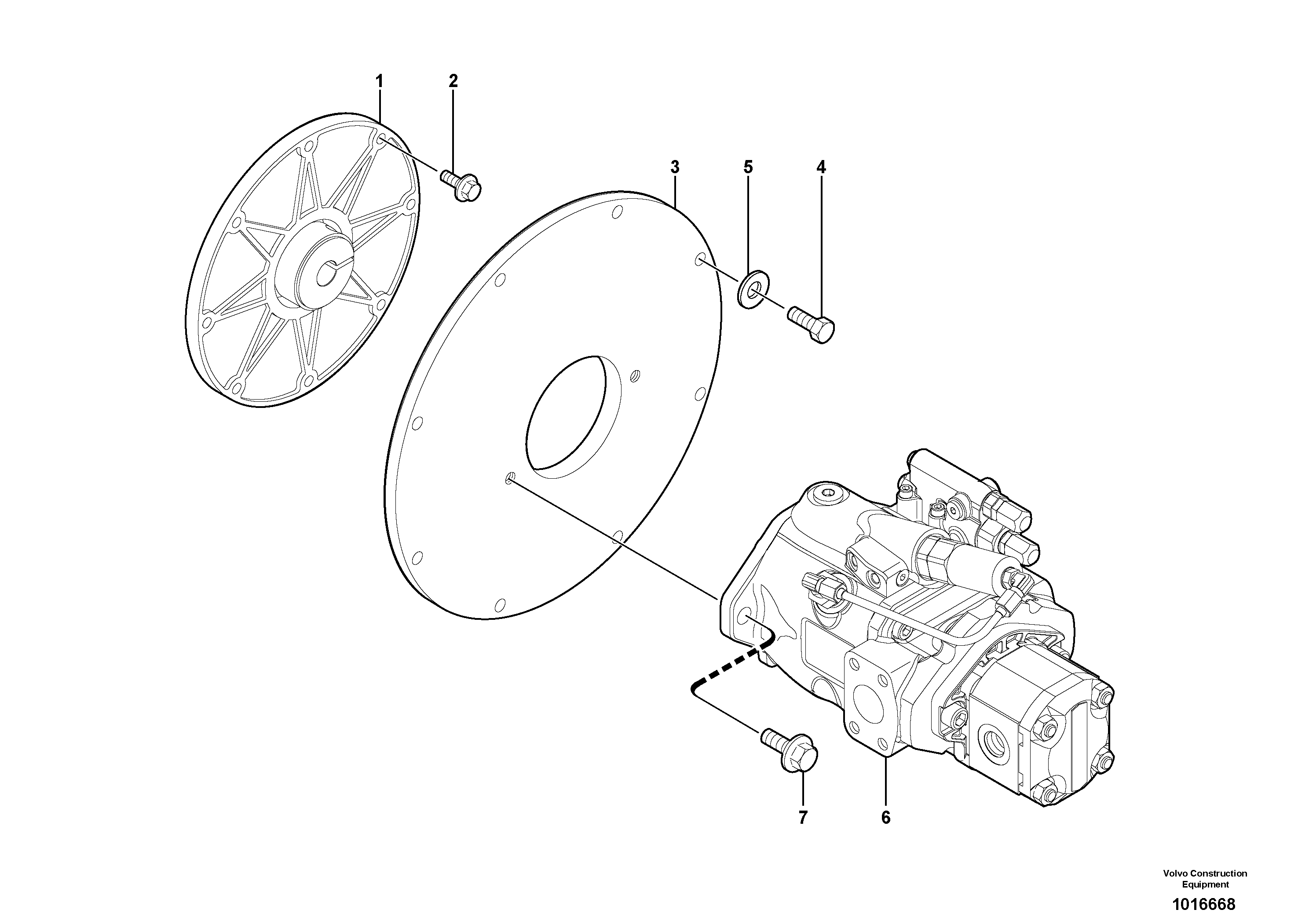 Схема запчастей Volvo EC30 TYPE 282 - 1439 Engine coupling / hydraulic pump 