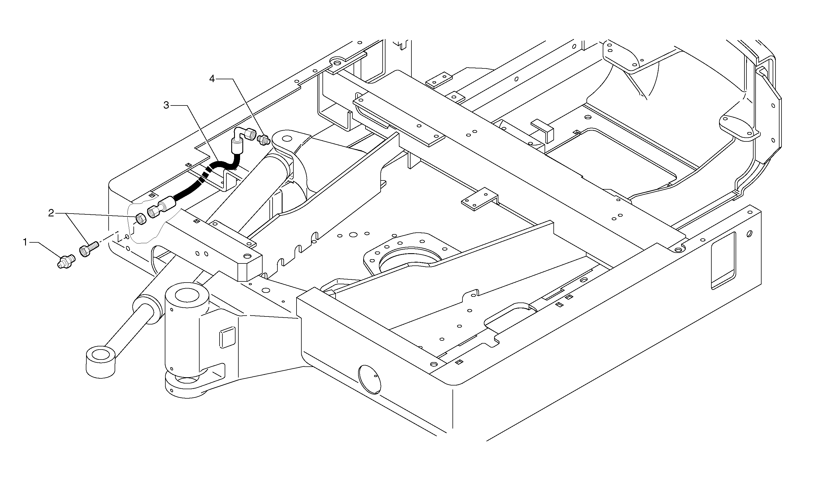 Схема запчастей Volvo EC30 TYPE 282 - 104670 Lubrication ( boom offset cylinder ) 