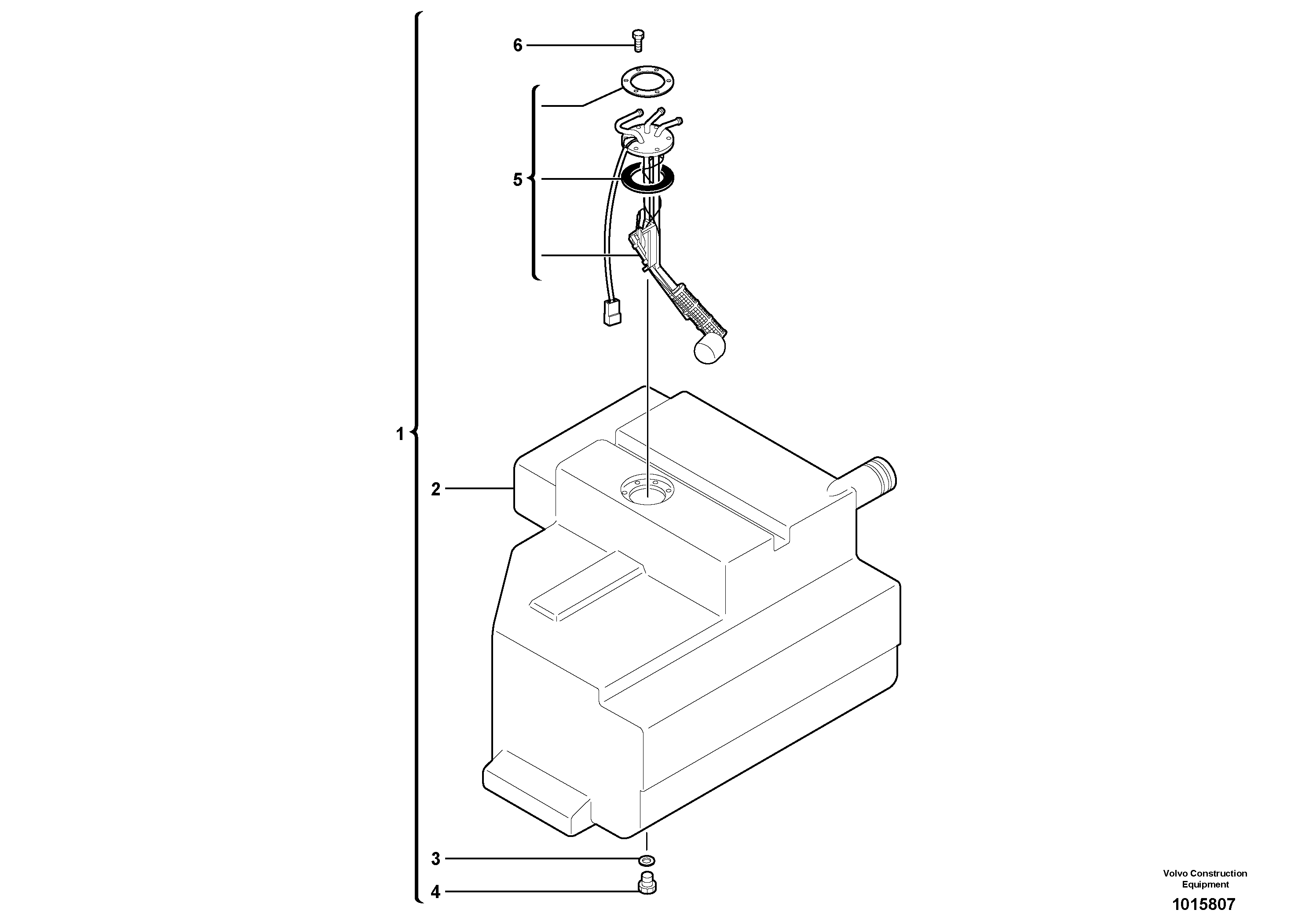 Схема запчастей Volvo EC30 TYPE 282 - 1288 Gas-oil tank 