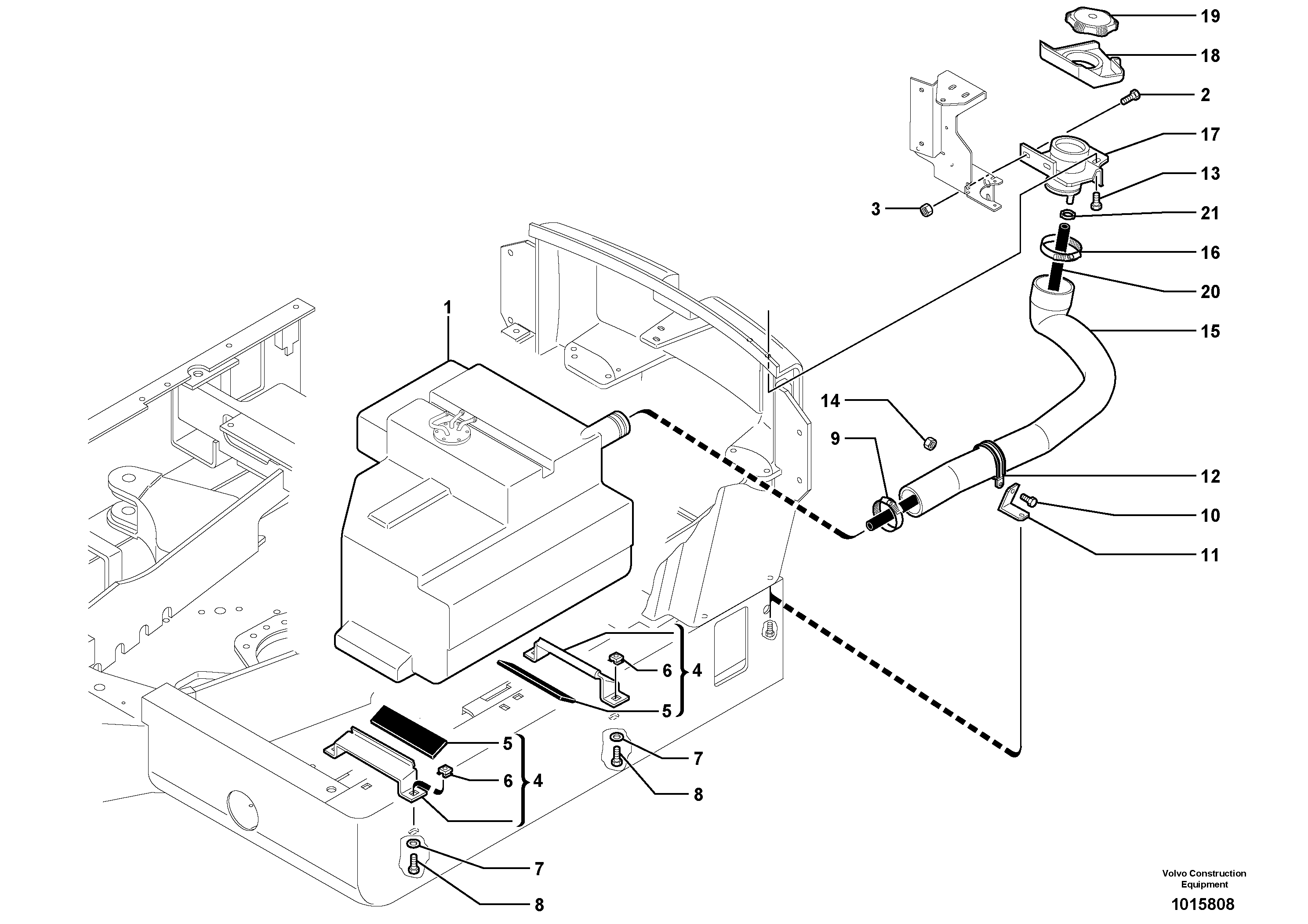 Схема запчастей Volvo EC30 TYPE 282 - 1291 Fuel circuit 