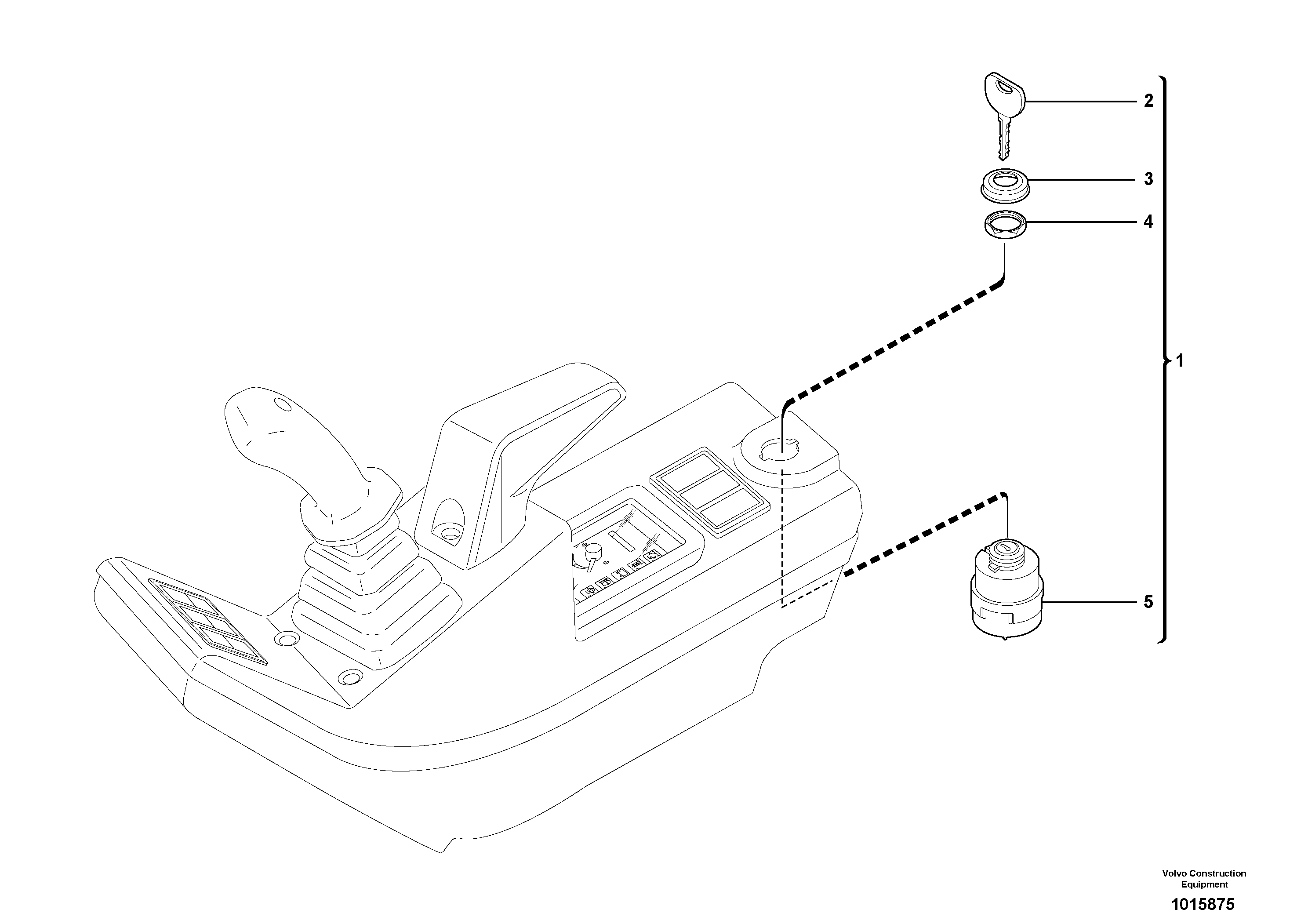 Схема запчастей Volvo EC30 TYPE 282 - 1360 Starting and preheating switch 