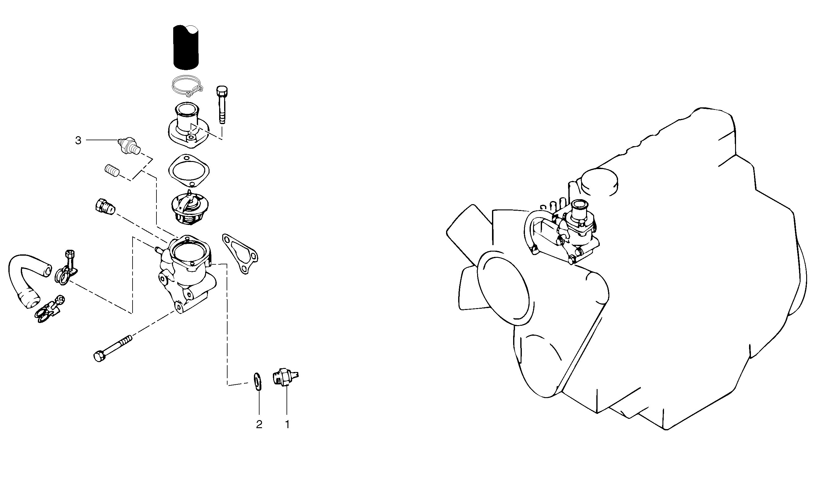 Схема запчастей Volvo EC35 TYPE 283 - 2241 Thermal switch 