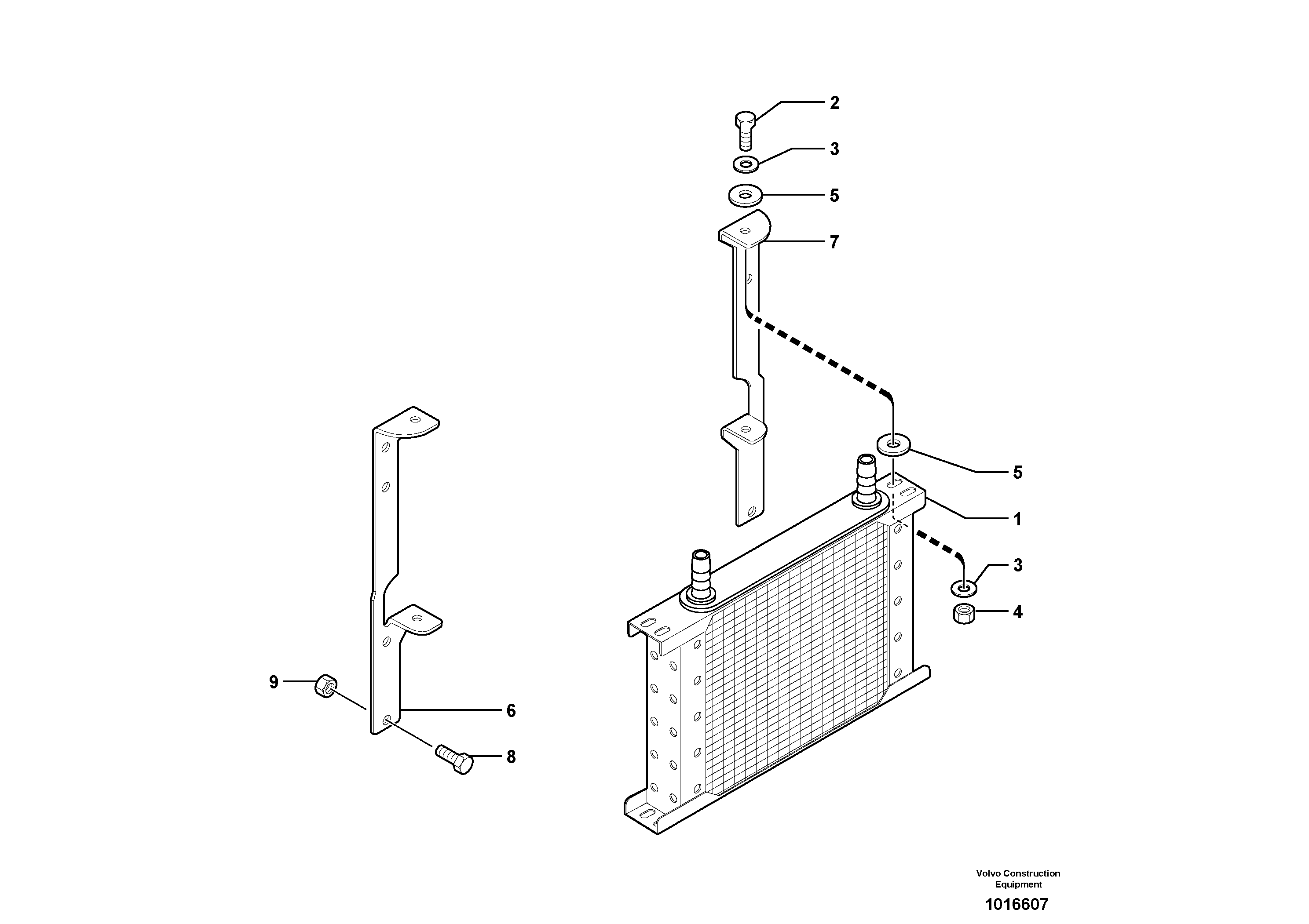 Схема запчастей Volvo EC35 TYPE 283 - 2592 Cooling system: oil cooler 
