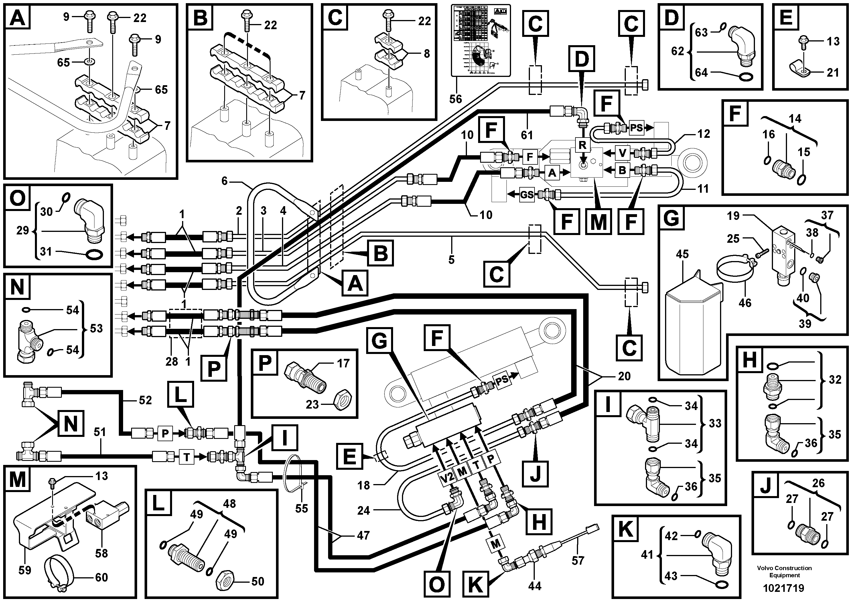 Схема запчастей Volvo EC35 TYPE 283 - 2596 Handling boom , dipper 