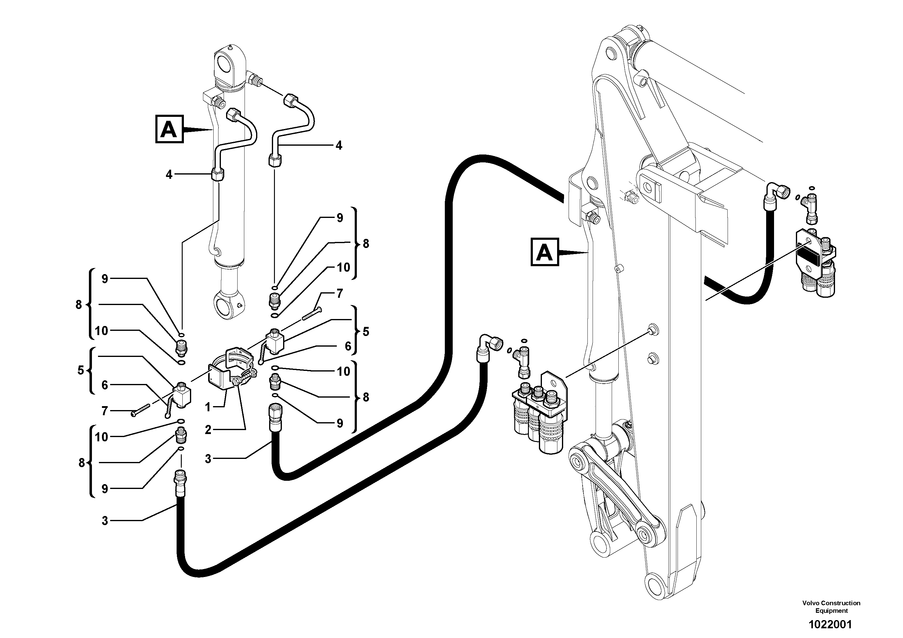 Схема запчастей Volvo EC35 TYPE 283 - 2916 Two-way valve 