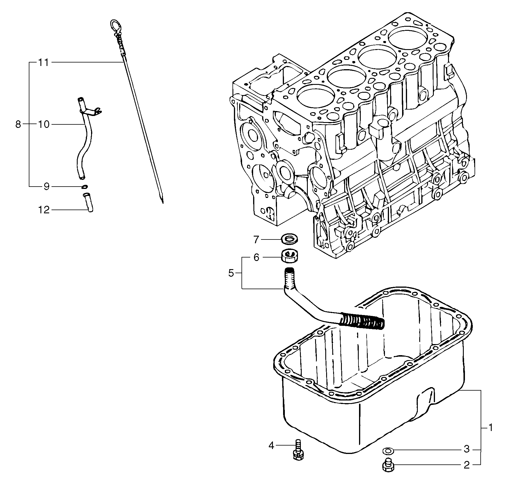 Схема запчастей Volvo EC35 TYPE 283 - 336 Oil sump 