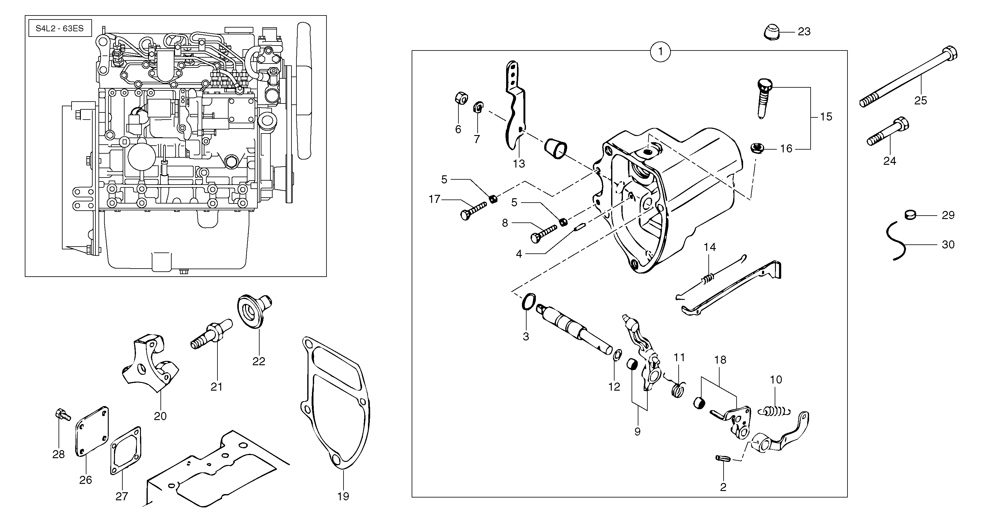 Схема запчастей Volvo EC35 TYPE 283 - 1113 Engine injection pump control 