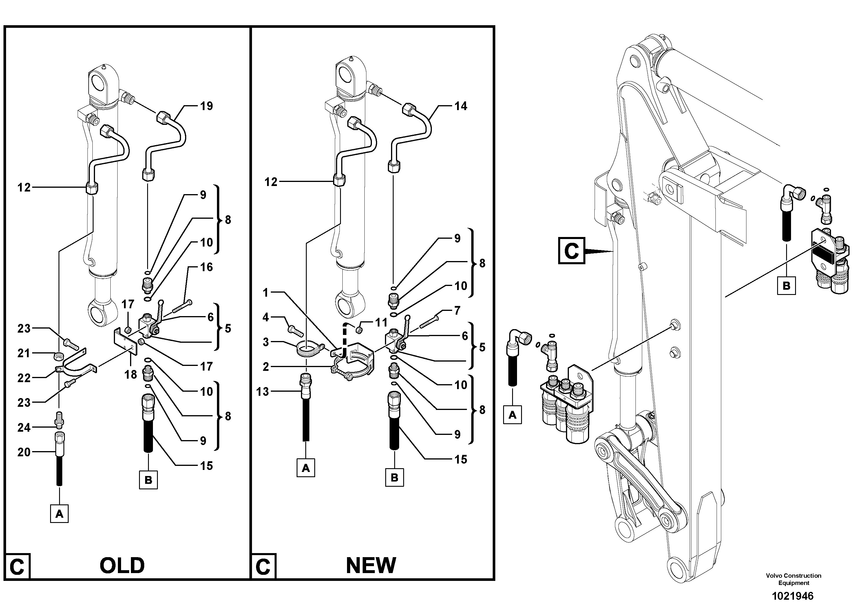 Схема запчастей Volvo EC45 TYPE 284 - 106353 Two-way valve 