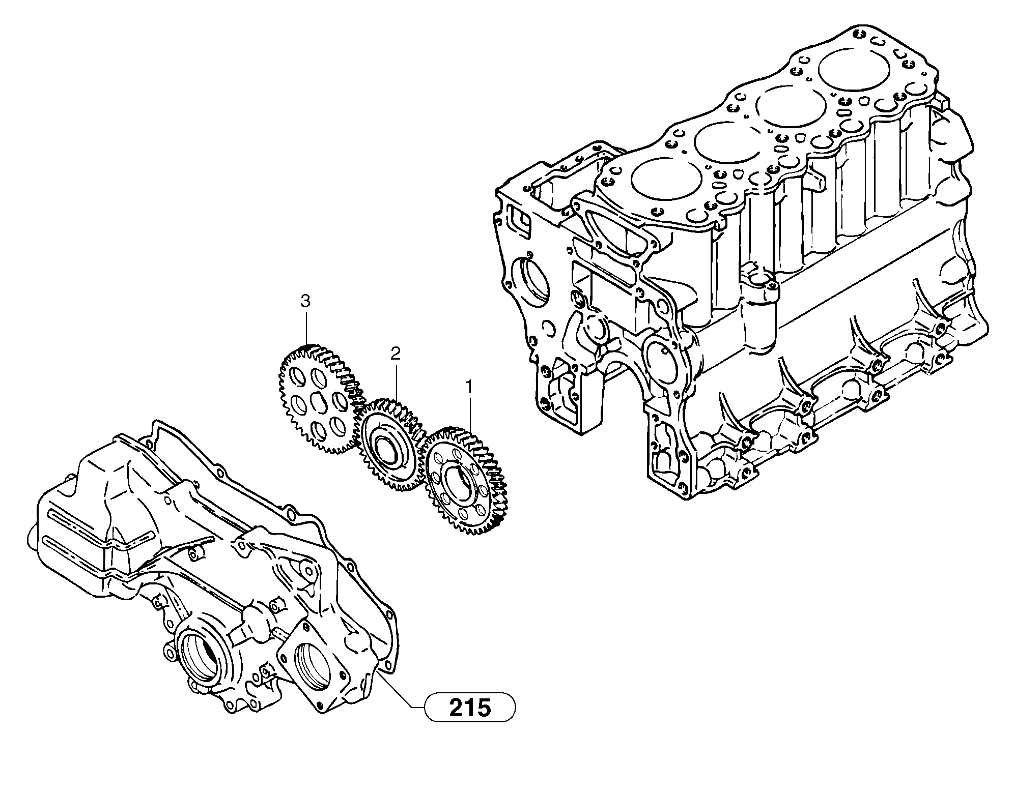Схема запчастей Volvo EC45 TYPE 284 - 3171 Timing gears 