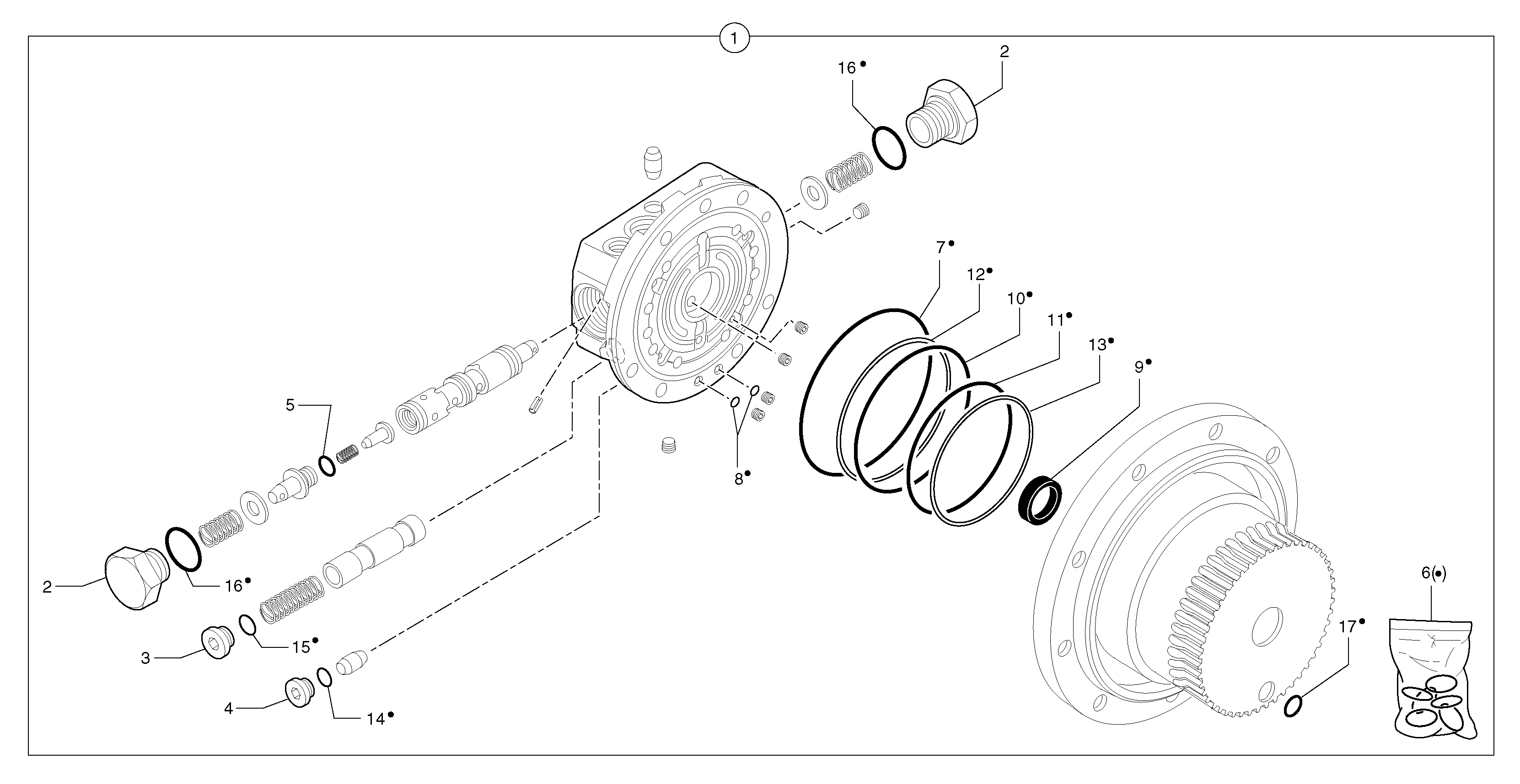 Схема запчастей Volvo EC45 TYPE 284 - 11849 Клапан регулирующий (распределительный) 