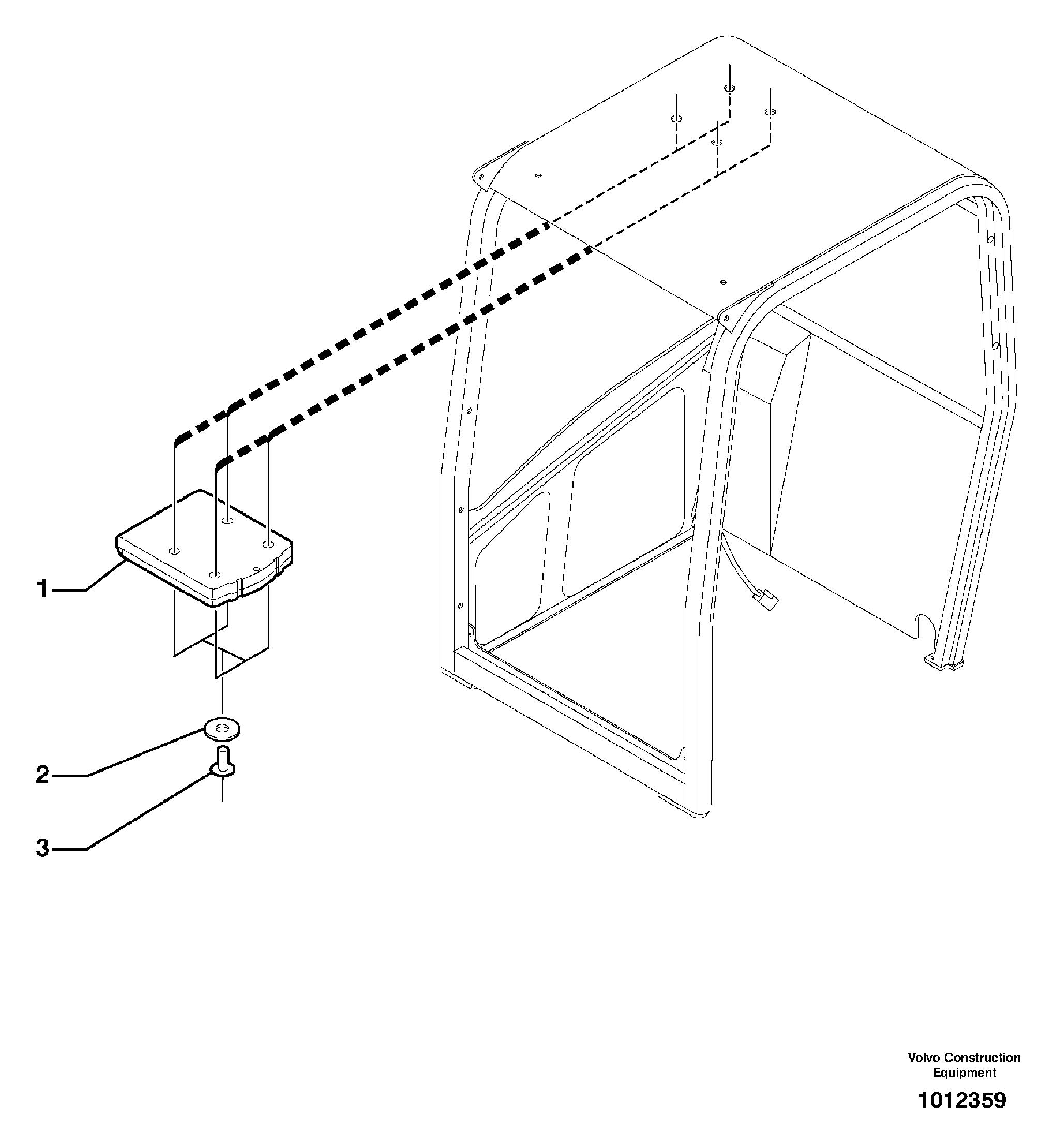 Схема запчастей Volvo EC45 TYPE 284 - 9716 Document compartment 