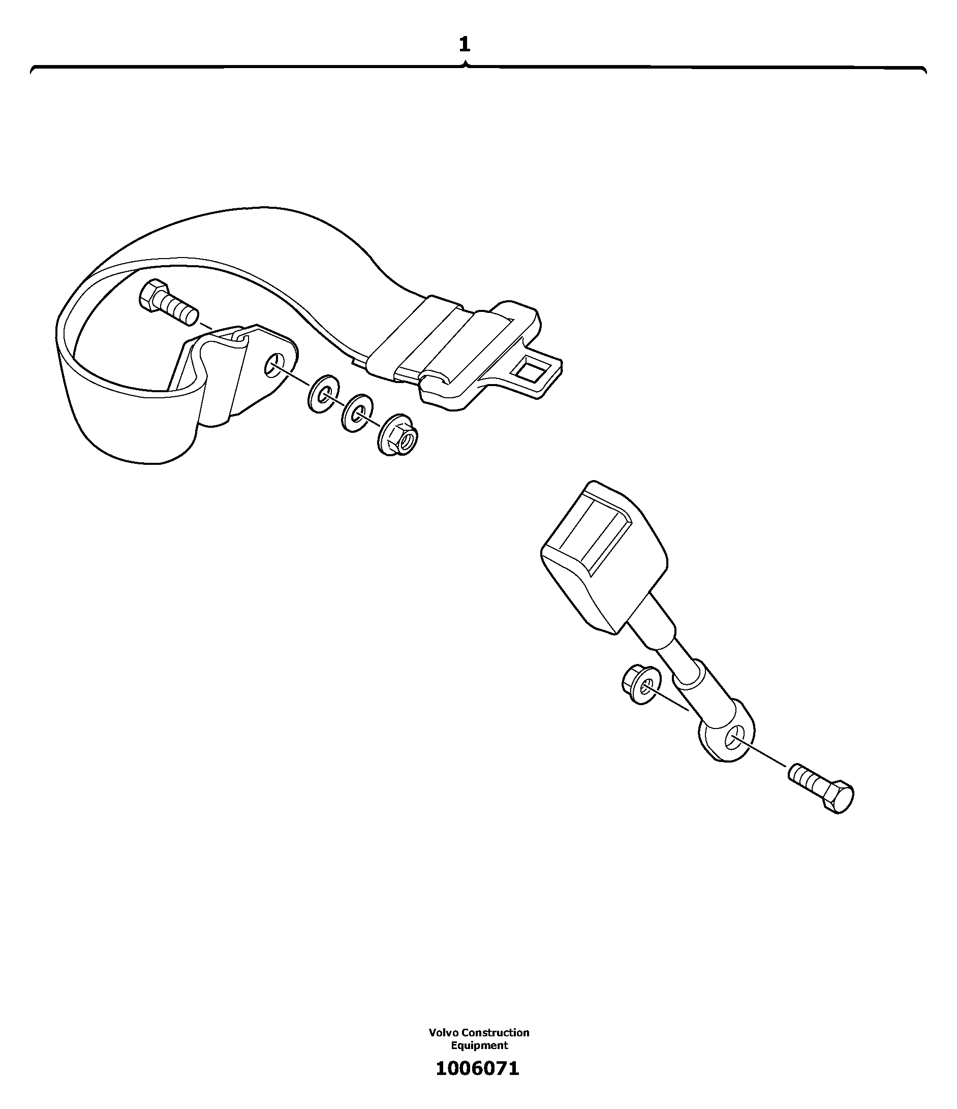 Схема запчастей Volvo EC45 TYPE 284 - 9717 Safety belt 