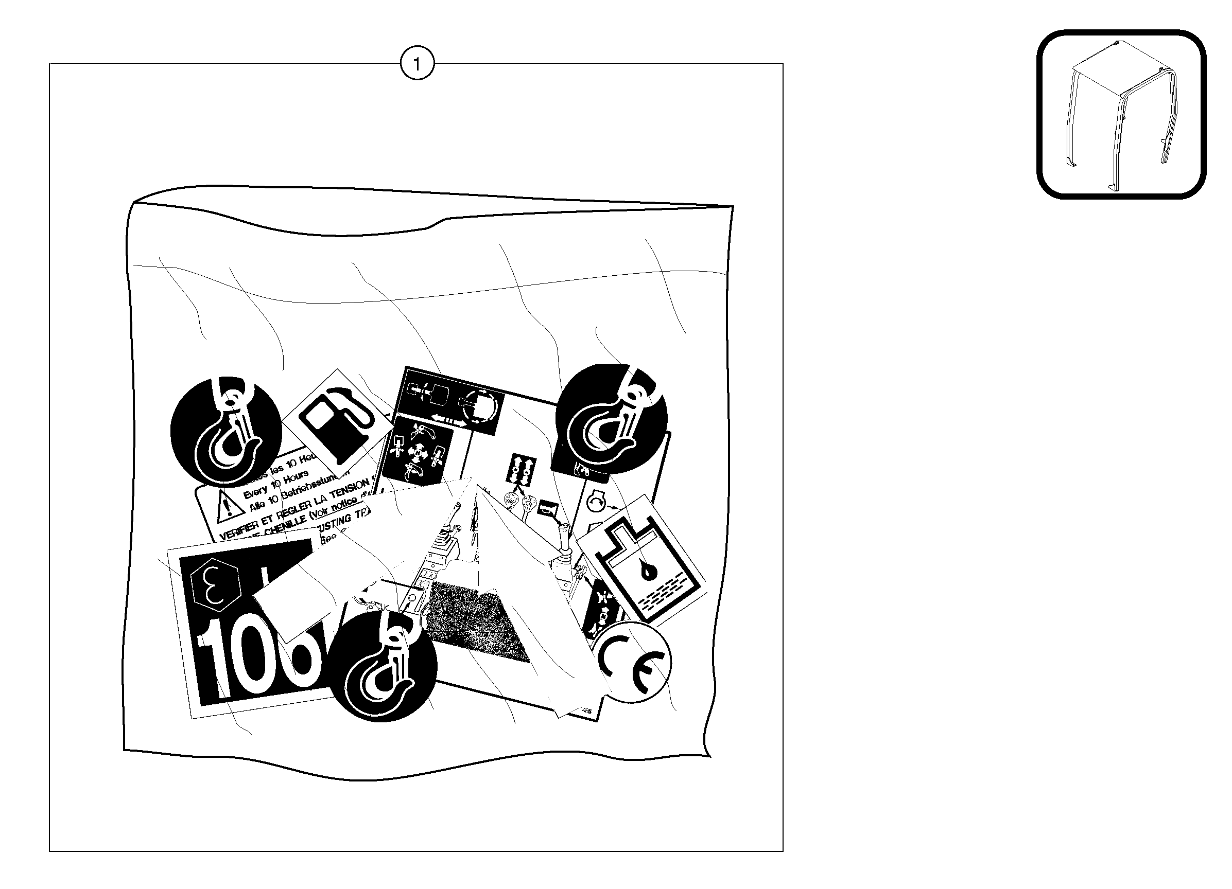 Схема запчастей Volvo EC45 TYPE 284 - 9726 Transfer : canopy 
