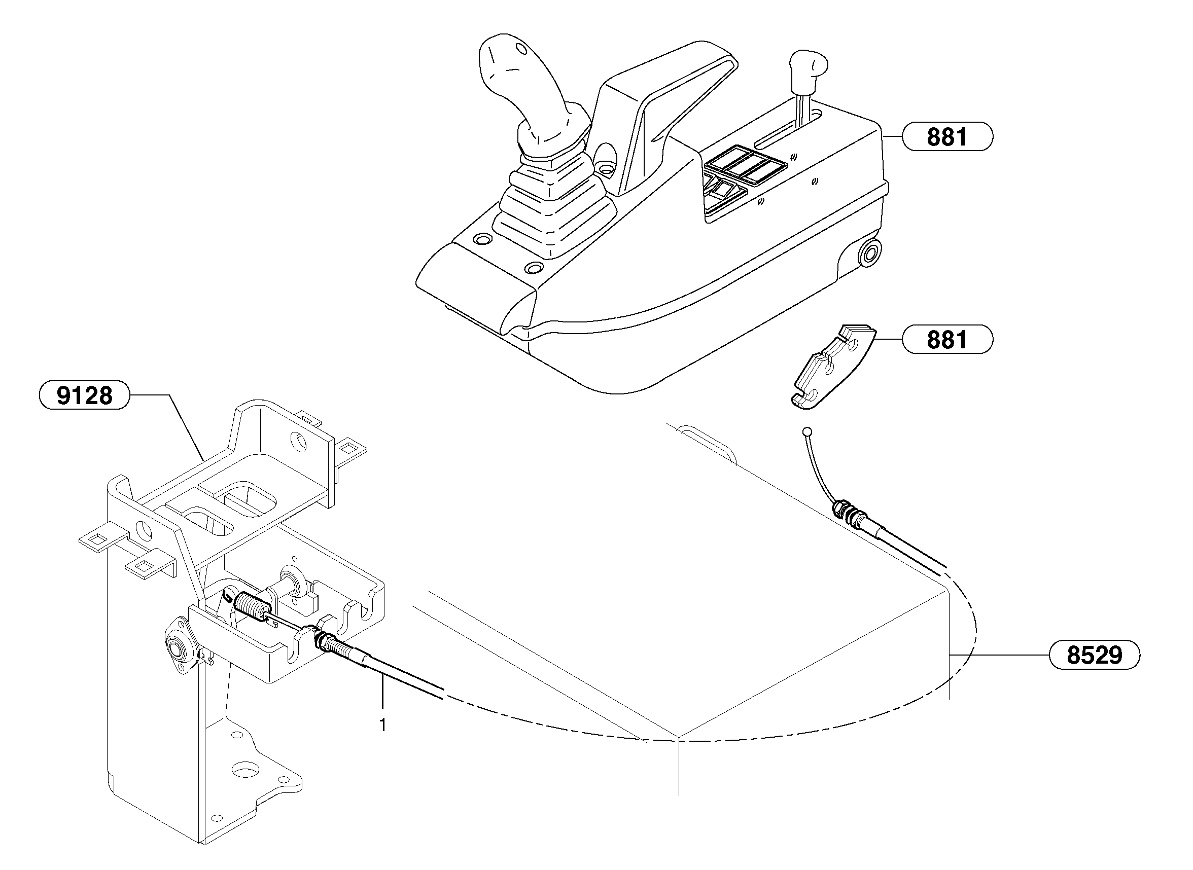Схема запчастей Volvo EC45 TYPE 284 - 8749 Control lock ( safety system ) 