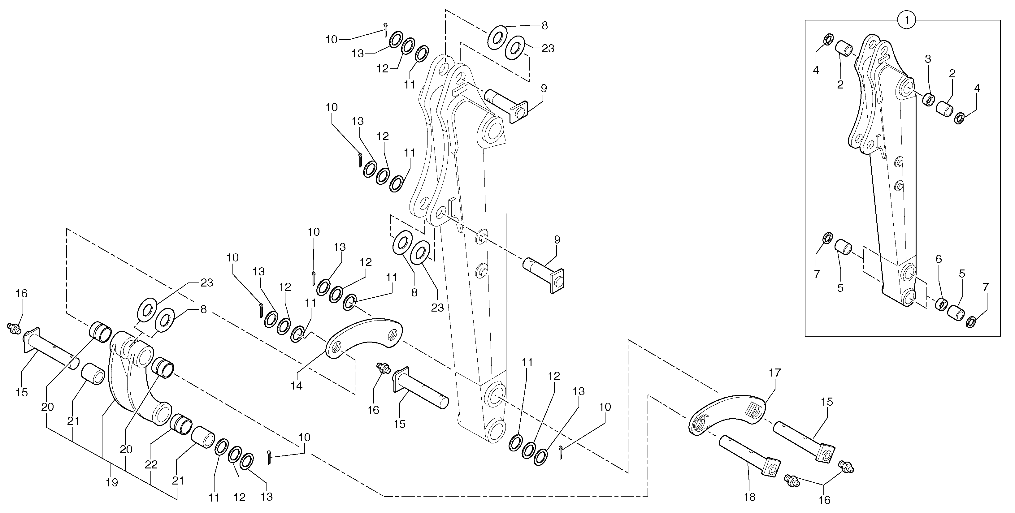 Схема запчастей Volvo EC20B TYPE 272 XT/XTV - 105785 Dipper arm 