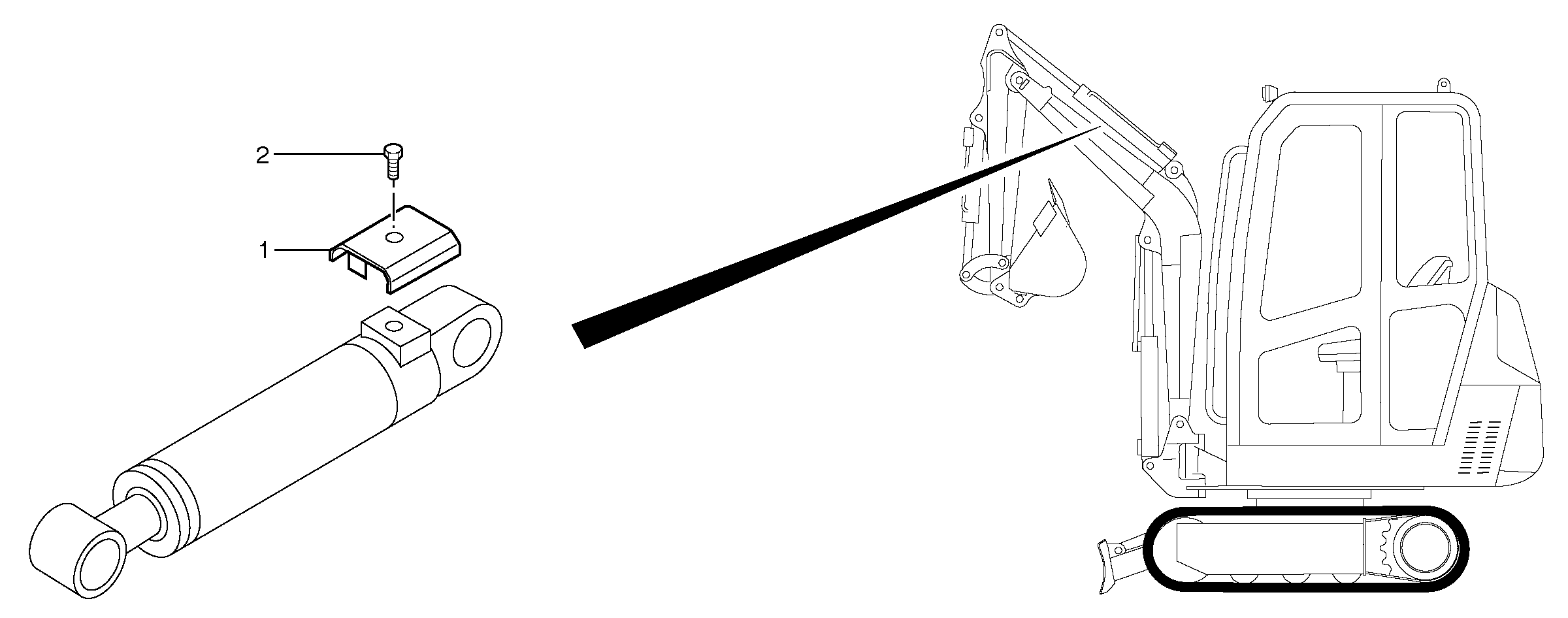 Схема запчастей Volvo EC20B TYPE 272 XT/XTV - 35540 Cylinder rod protection 