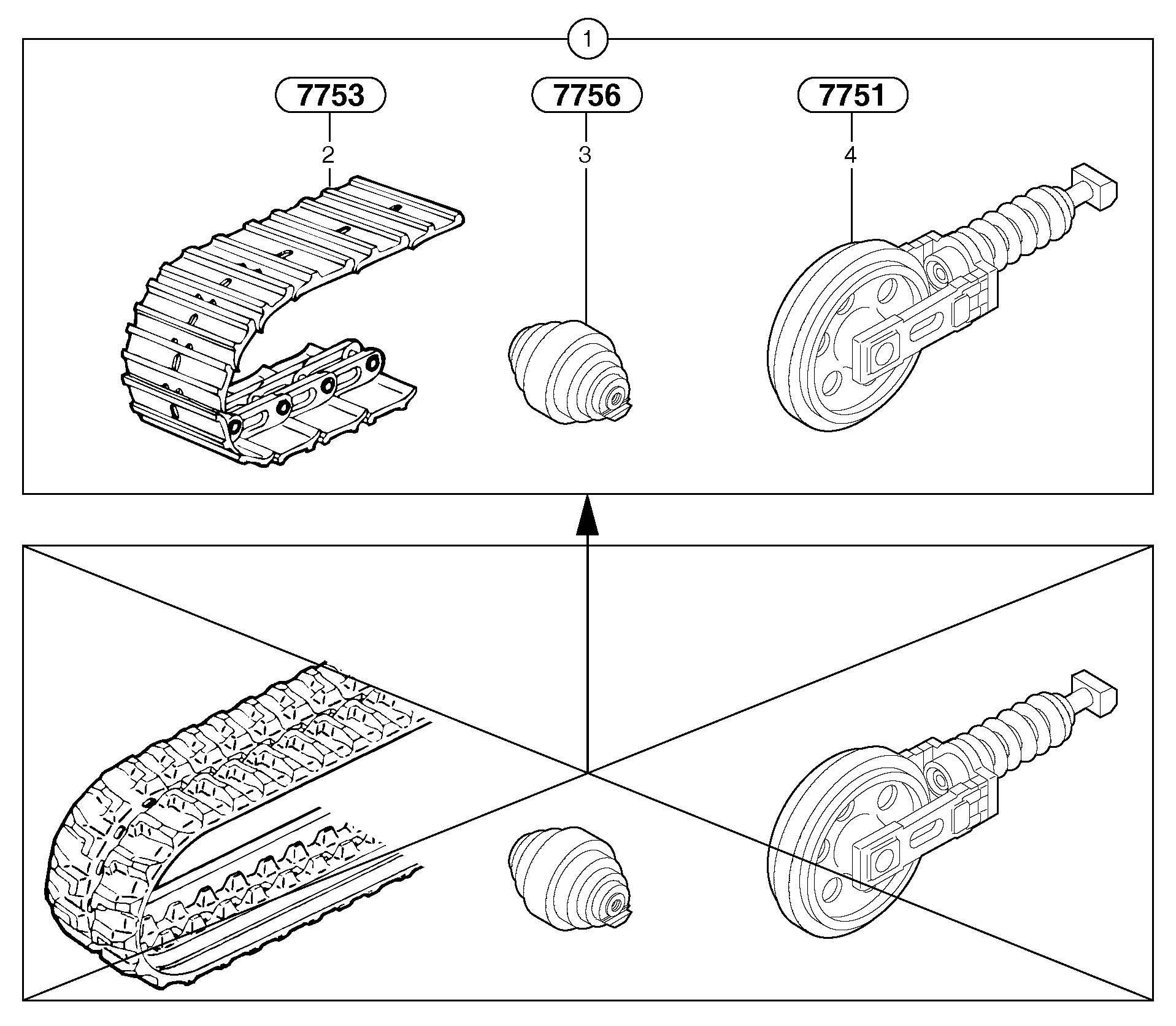 Схема запчастей Volvo EC20B TYPE 272 XT/XTV - 31897 Steel track kit 