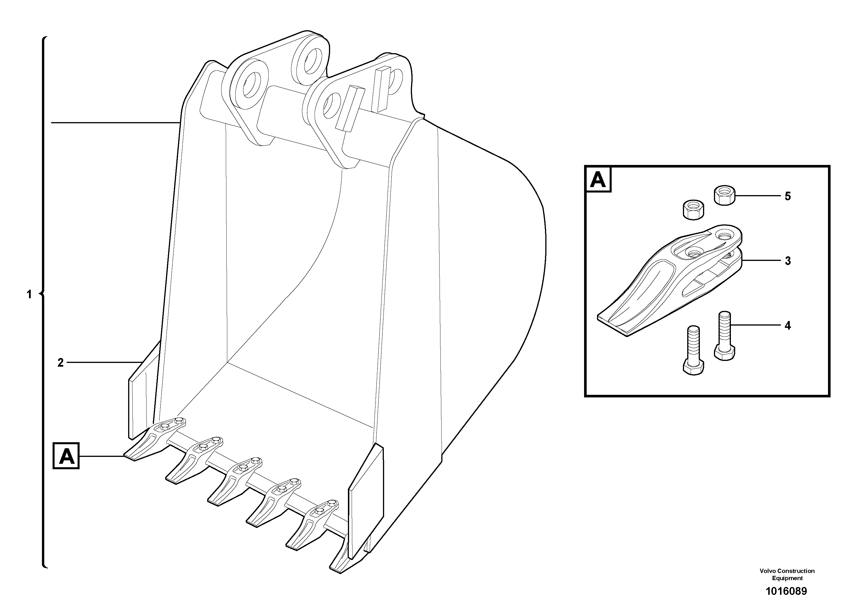 Схема запчастей Volvo EC20B TYPE 272 XT/XTV - 35501 Ковш 