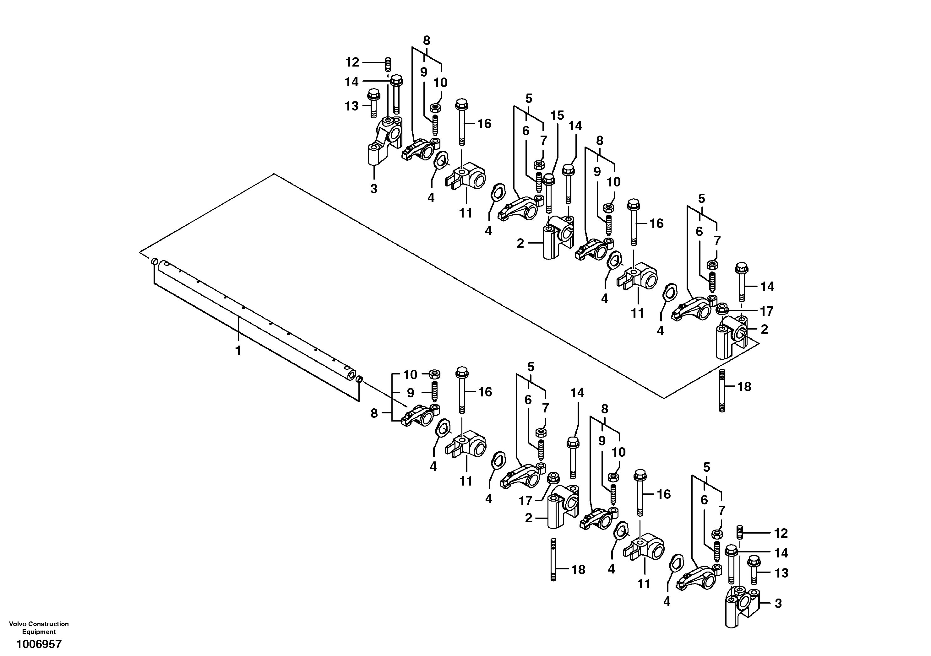 Схема запчастей Volvo EC55B - 28140 Коромысло клапанов 