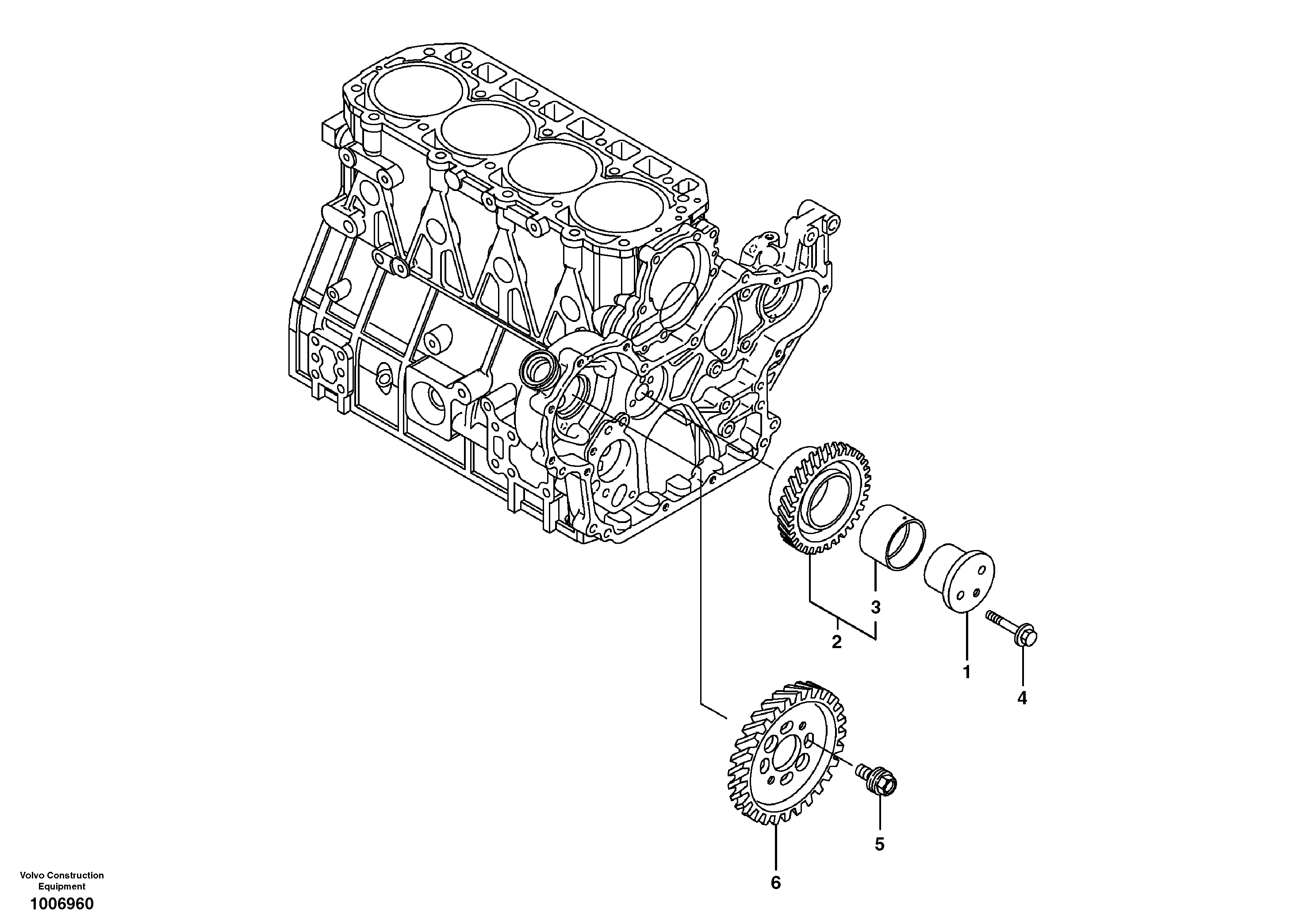 Схема запчастей Volvo EC55B - 28149 Timing gear 