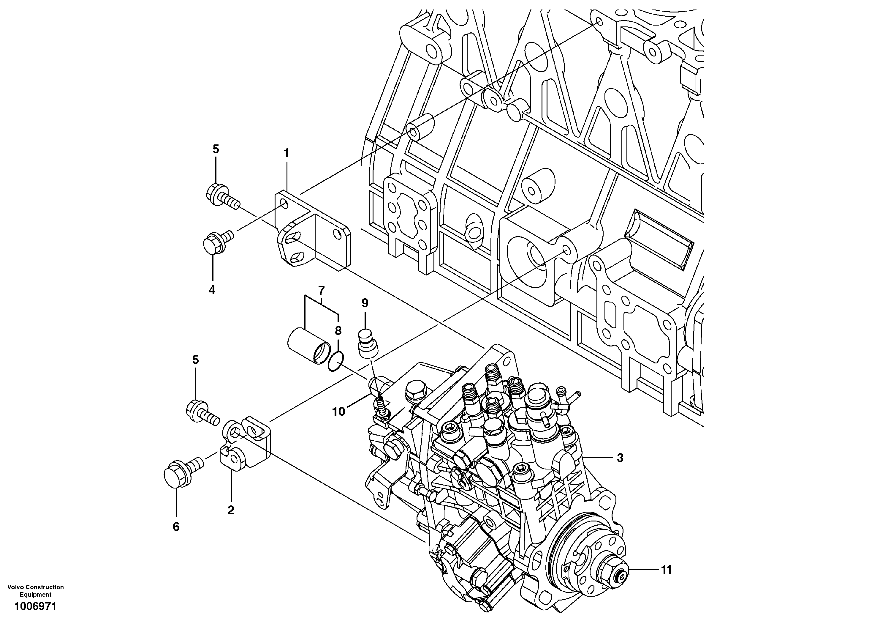 Схема запчастей Volvo EC55B - 61560 Насос 