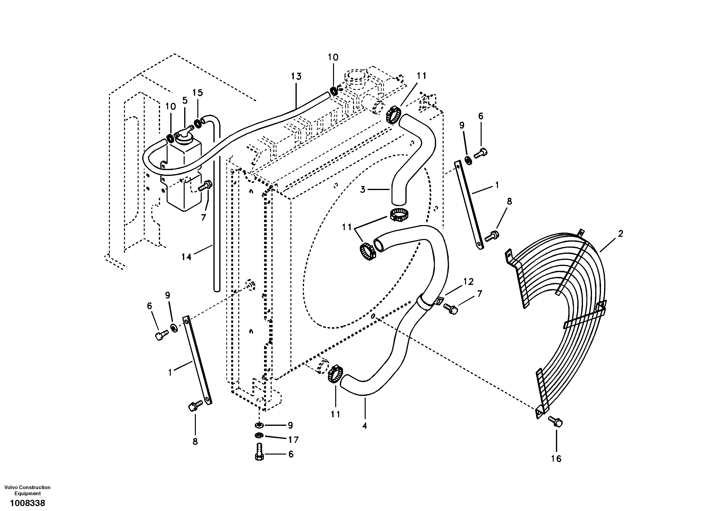 Схема запчастей Volvo EC55B - 84963 Система охлаждения 