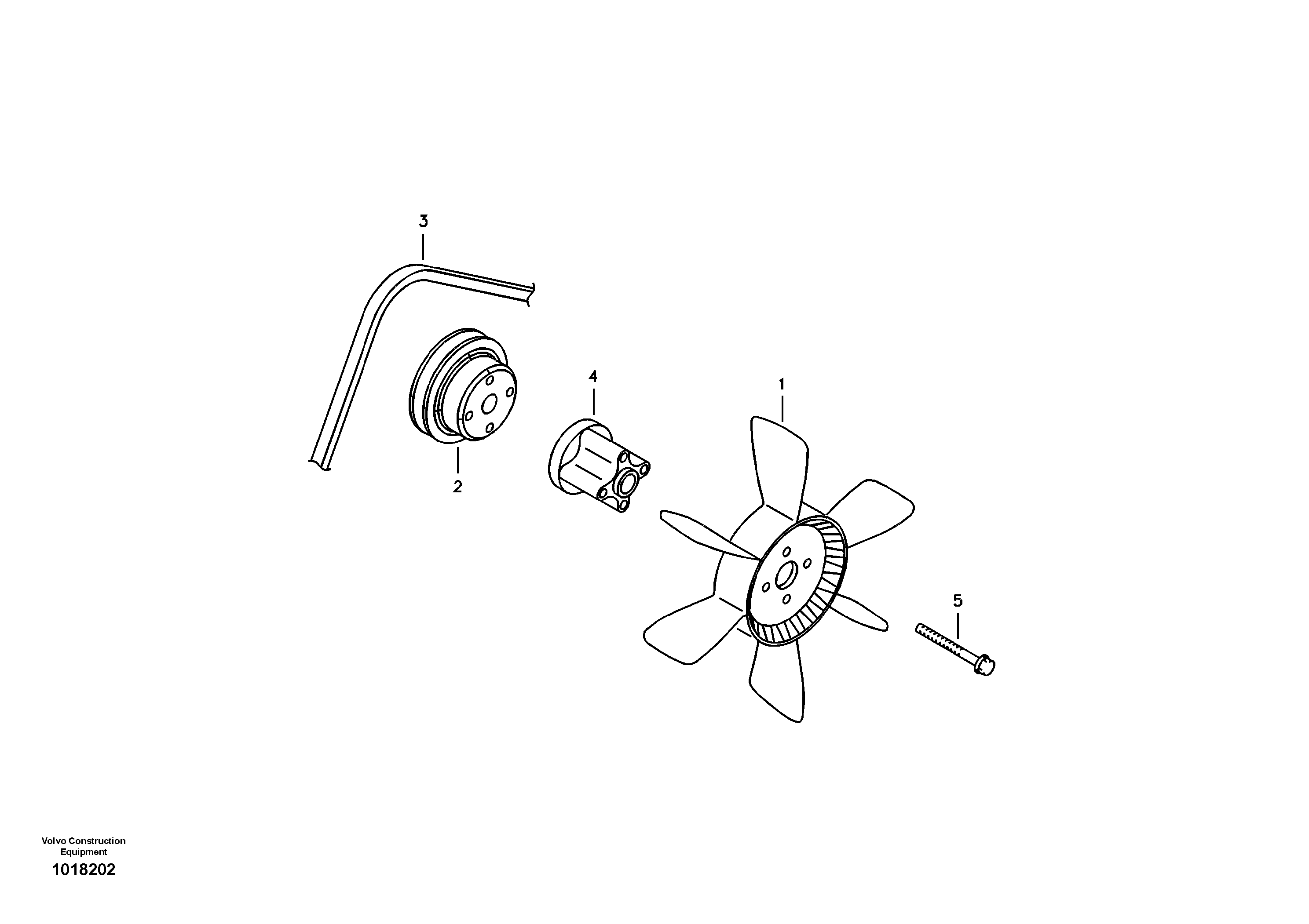 Схема запчастей Volvo EC55B - 35946 Cooling fan mounting 