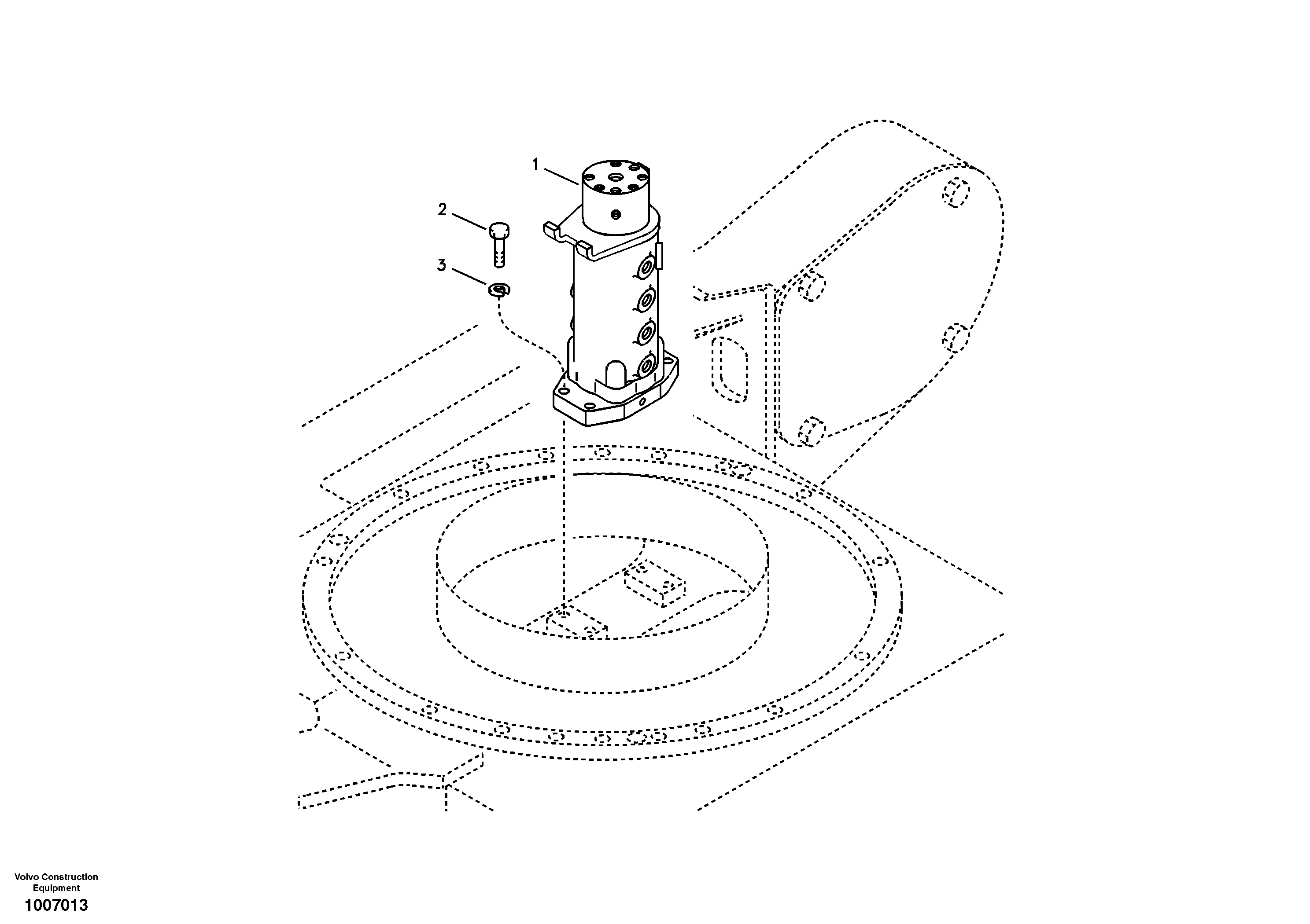 Схема запчастей Volvo EC55B - 32582 Turning joint, mounting 