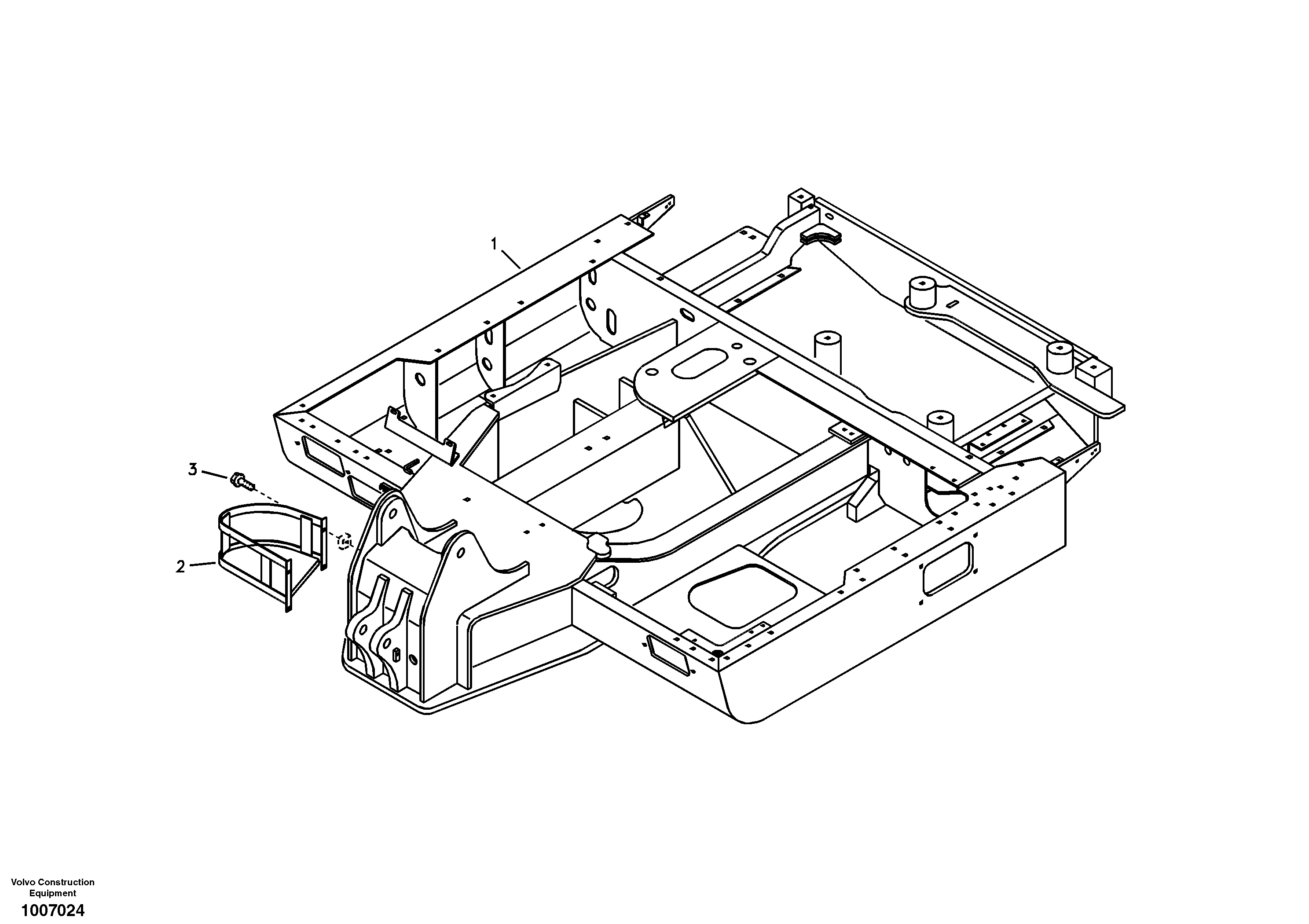 Схема запчастей Volvo EC55B - 67649 Upper frame 