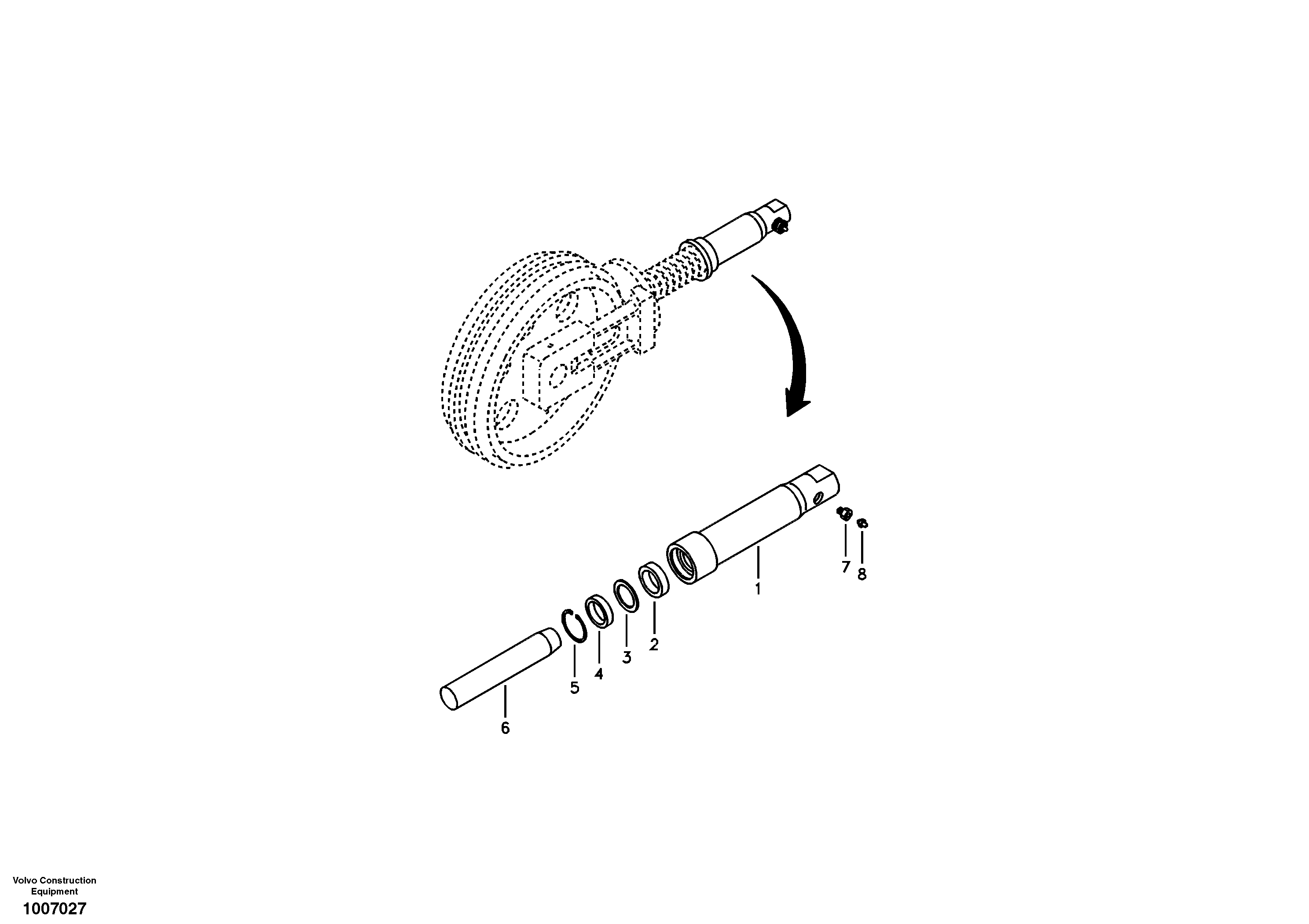 Схема запчастей Volvo EC55B - 33245 Undercarriage, spring package 