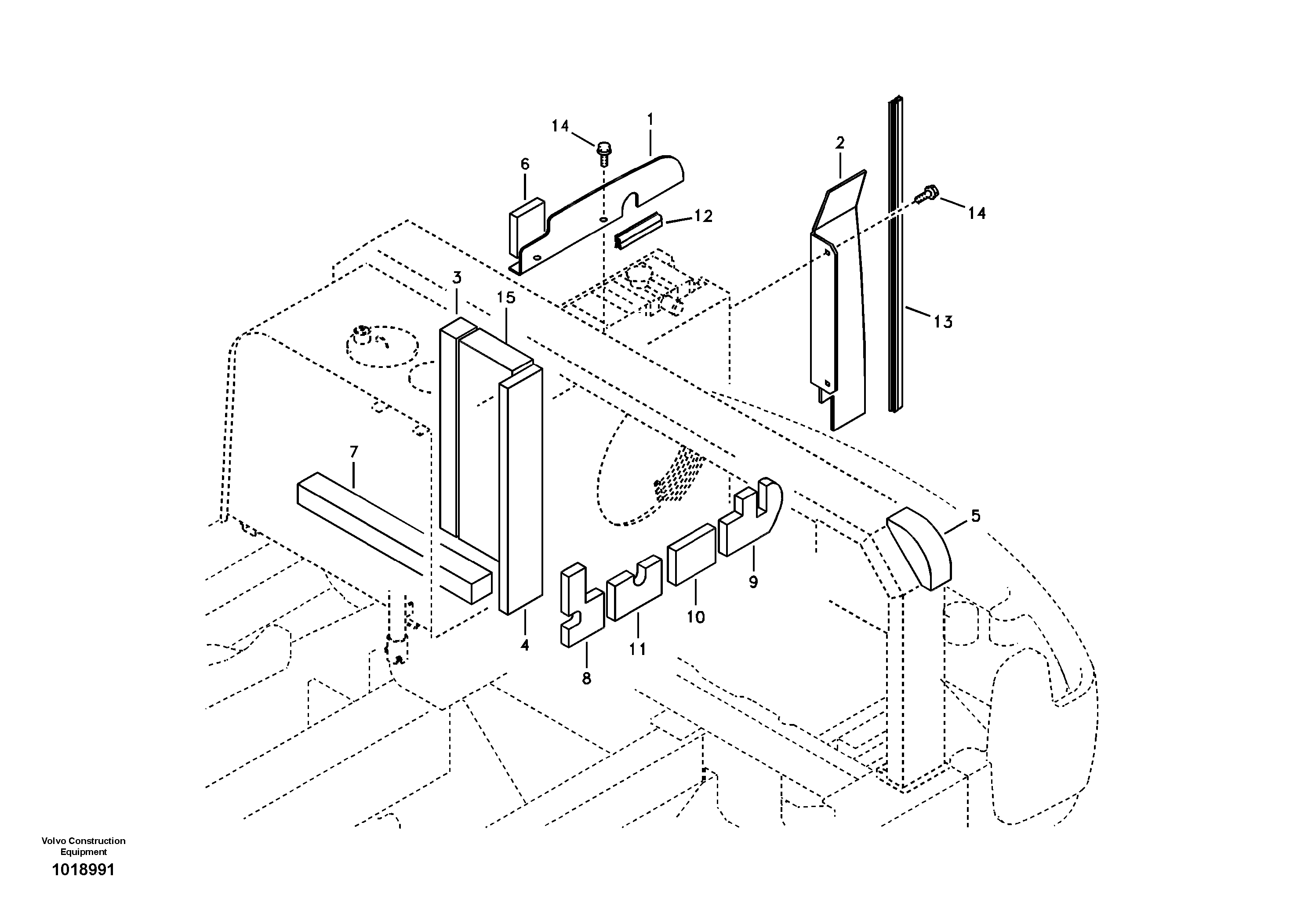 Схема запчастей Volvo EC55B - 35269 Cowl frame, cover and hood 