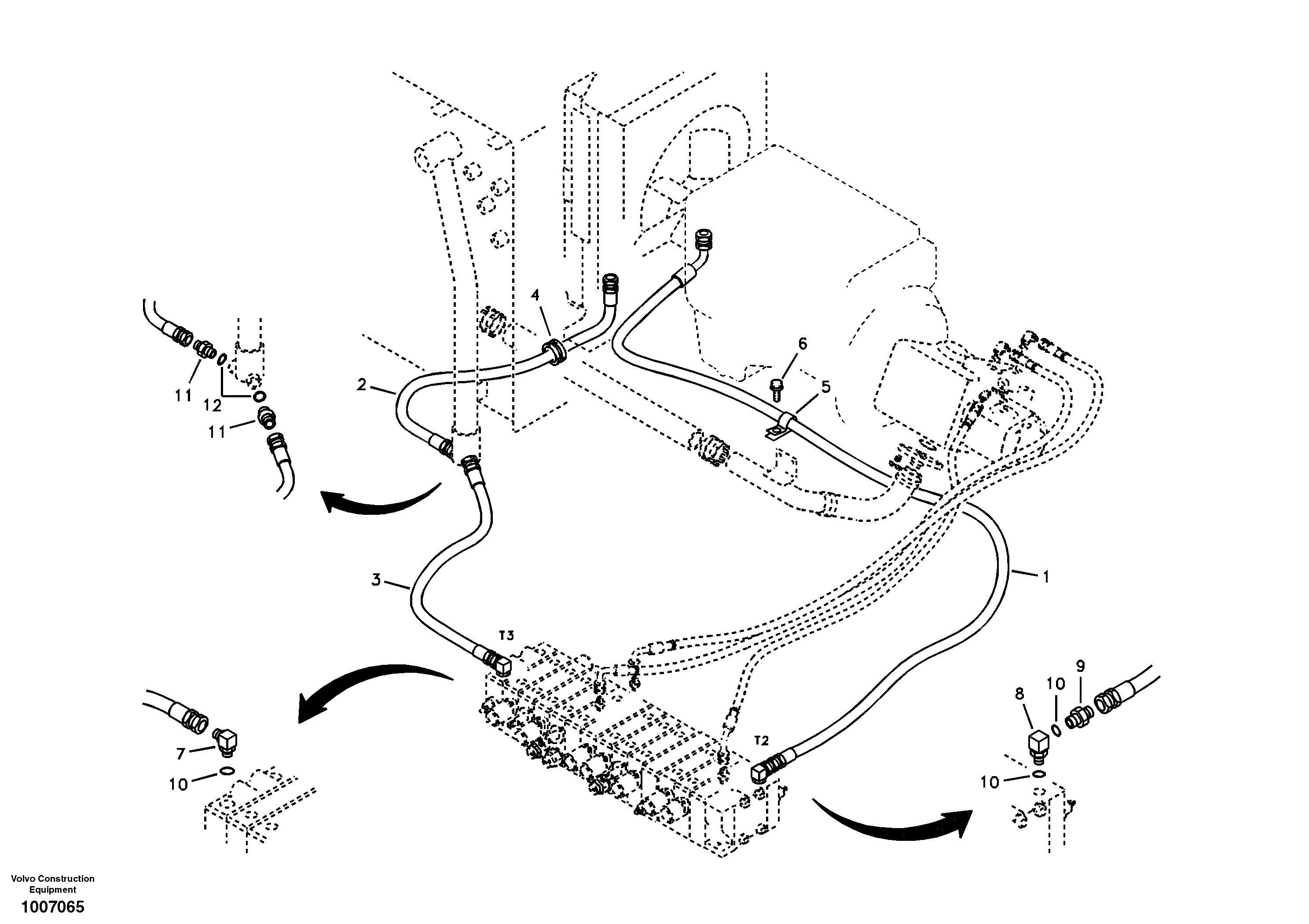 Схема запчастей Volvo EC55B - 34620 Hydraulic system, hydraulic tank to hydraulic oil cooler 