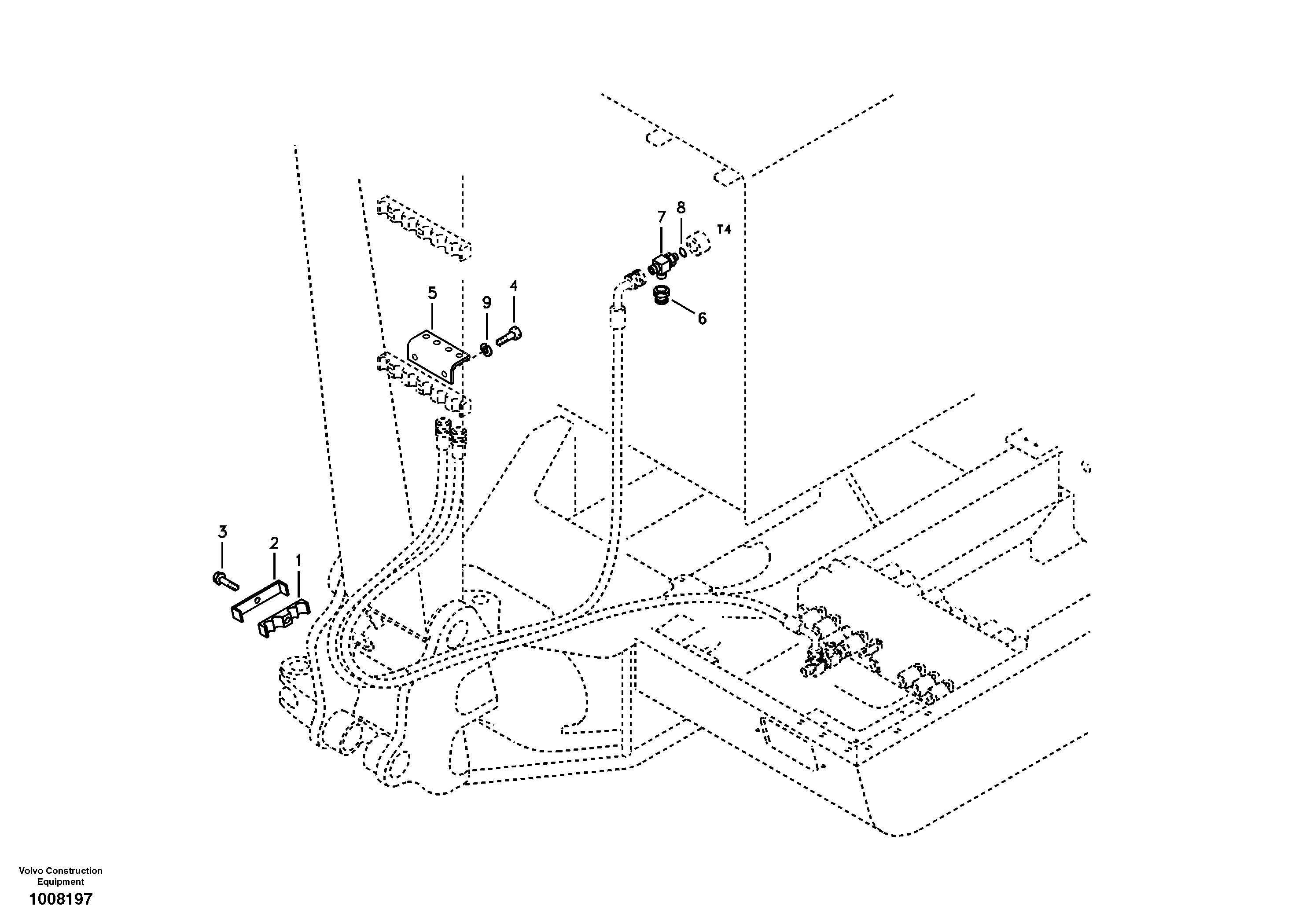 Схема запчастей Volvo EC55B - 34903 Working hydraulic, dipper arm rupture 