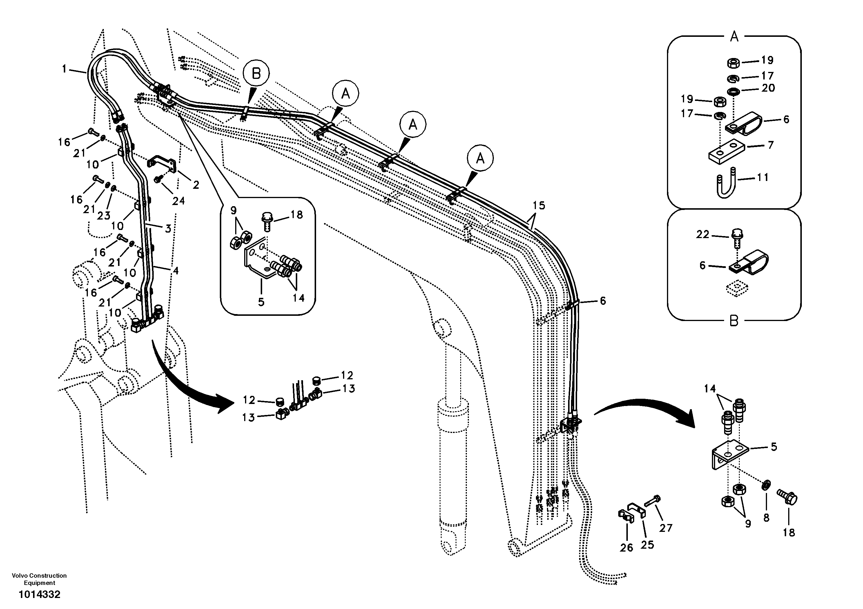 Схема запчастей Volvo EC55B - 35288 Quikfit hydraulic on attachment. Double - acting 