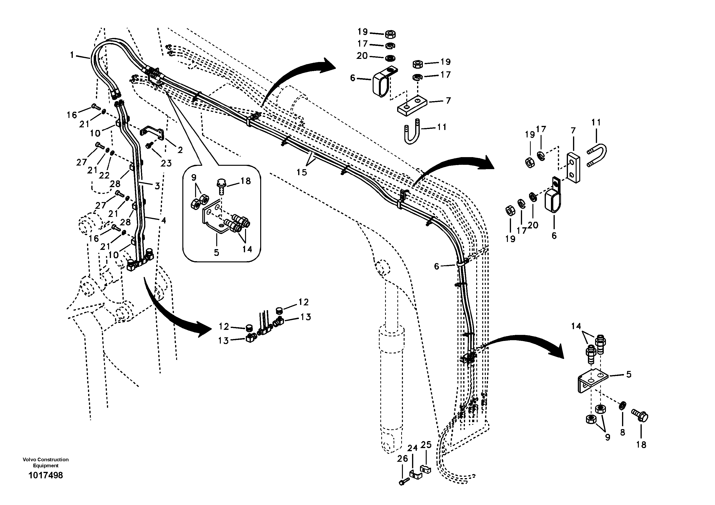 Схема запчастей Volvo EC55B - 35301 Quikfit hydraulic on attachment. Double - acting 