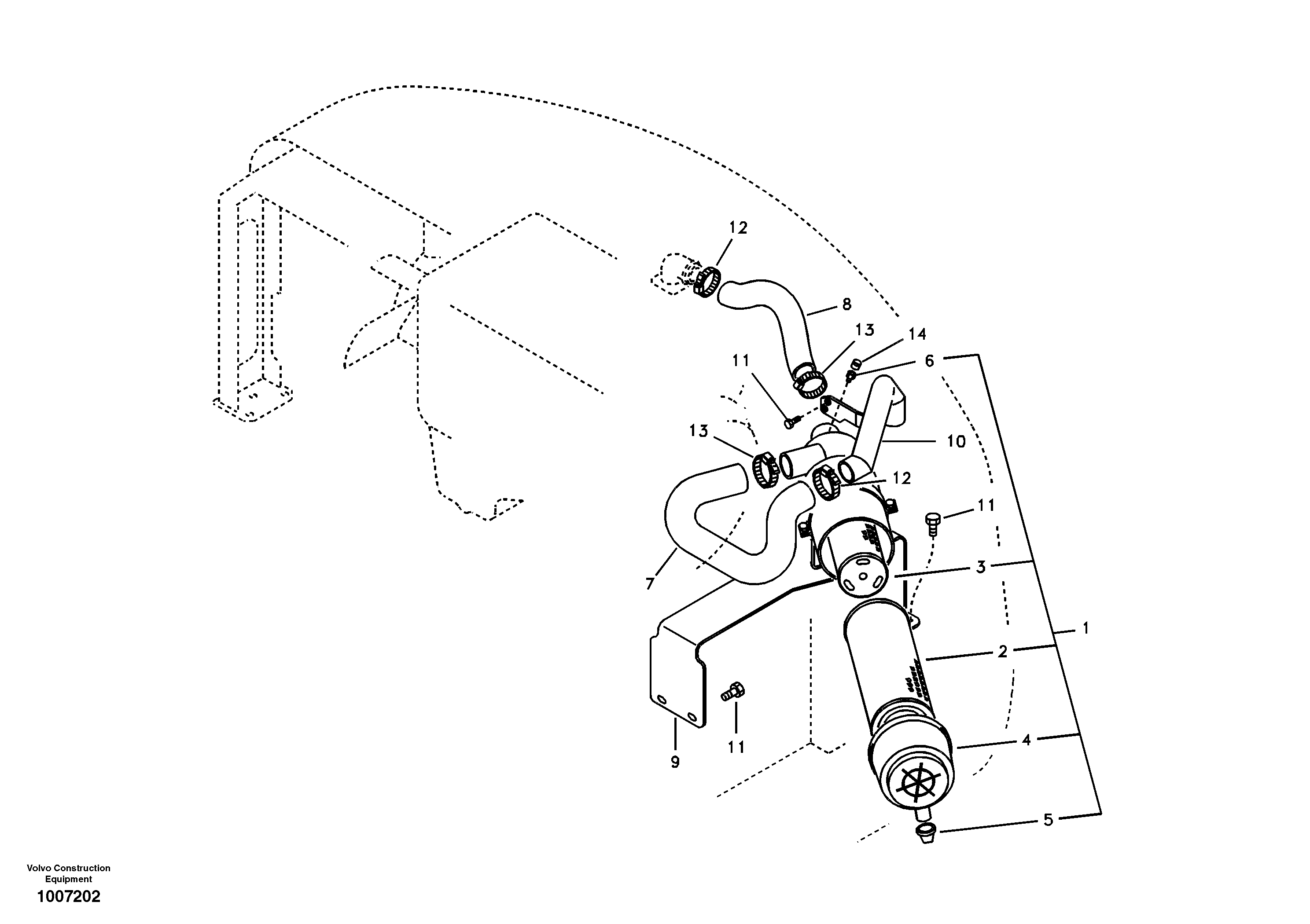 Схема запчастей Volvo EW55B - 3985 Система впуска 