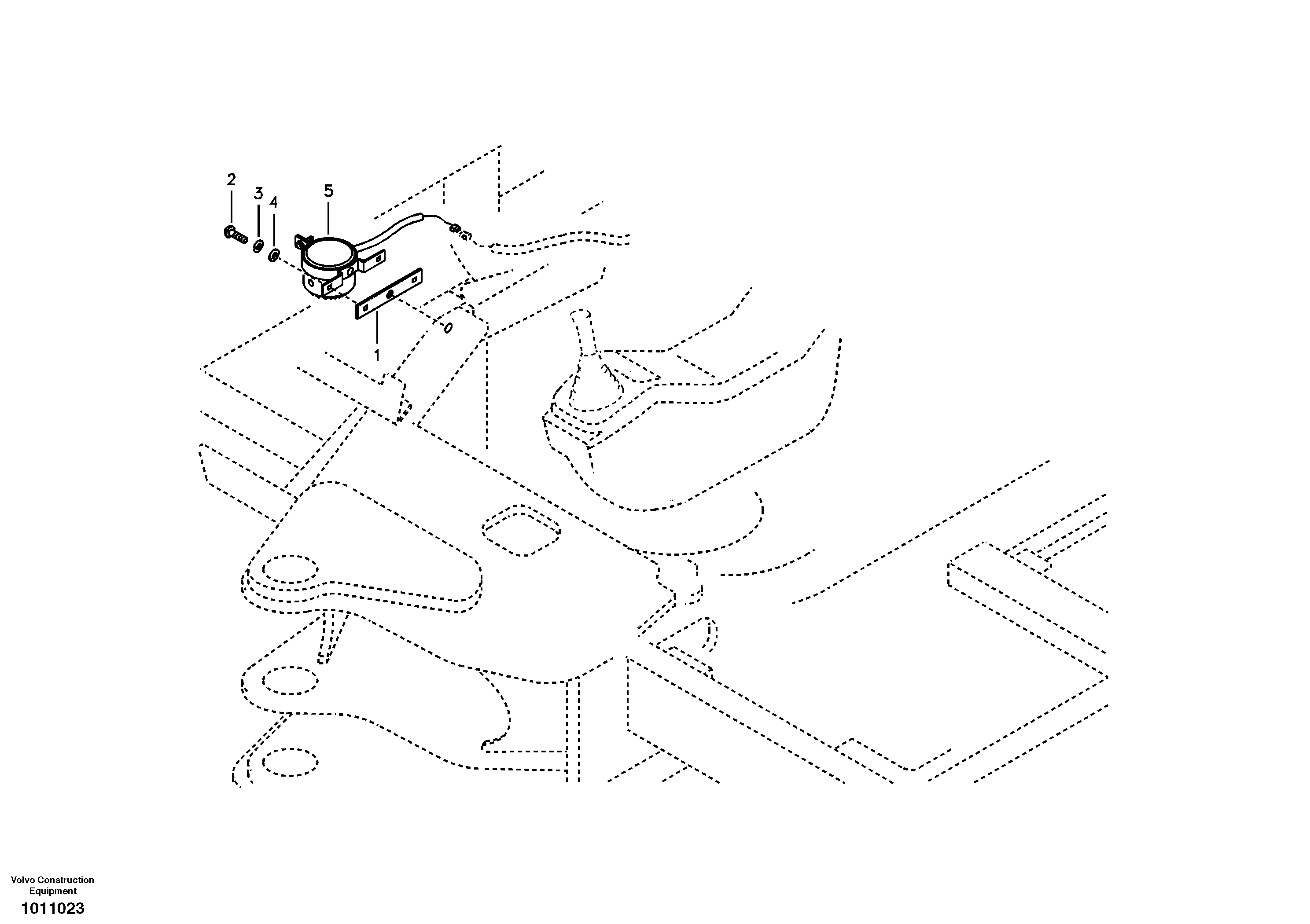 Схема запчастей Volvo EW55B - 3792 Back-up warning unit 