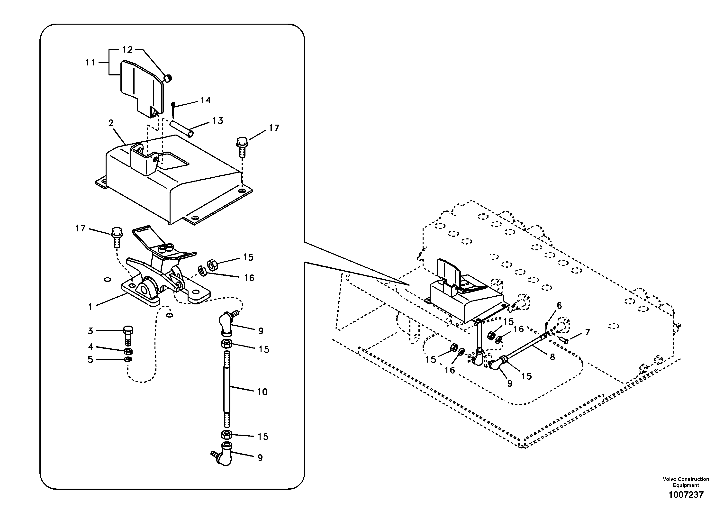 Схема запчастей Volvo EW55B - 5238 Steering linkage 