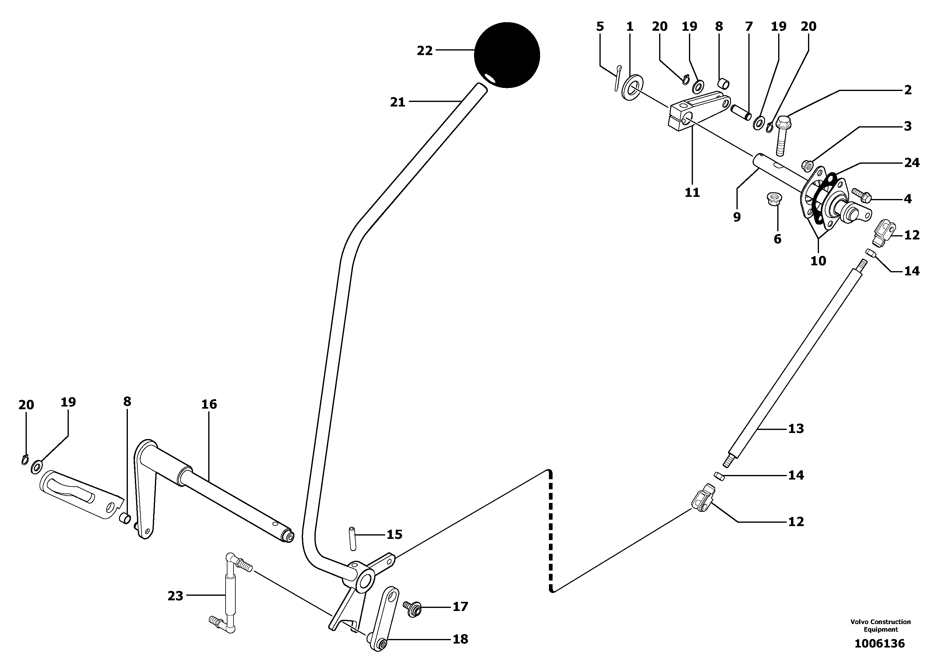 Схема запчастей Volvo EC13 TYPE 600 XR/XTV - 102343 Control lock ( safety system ) 