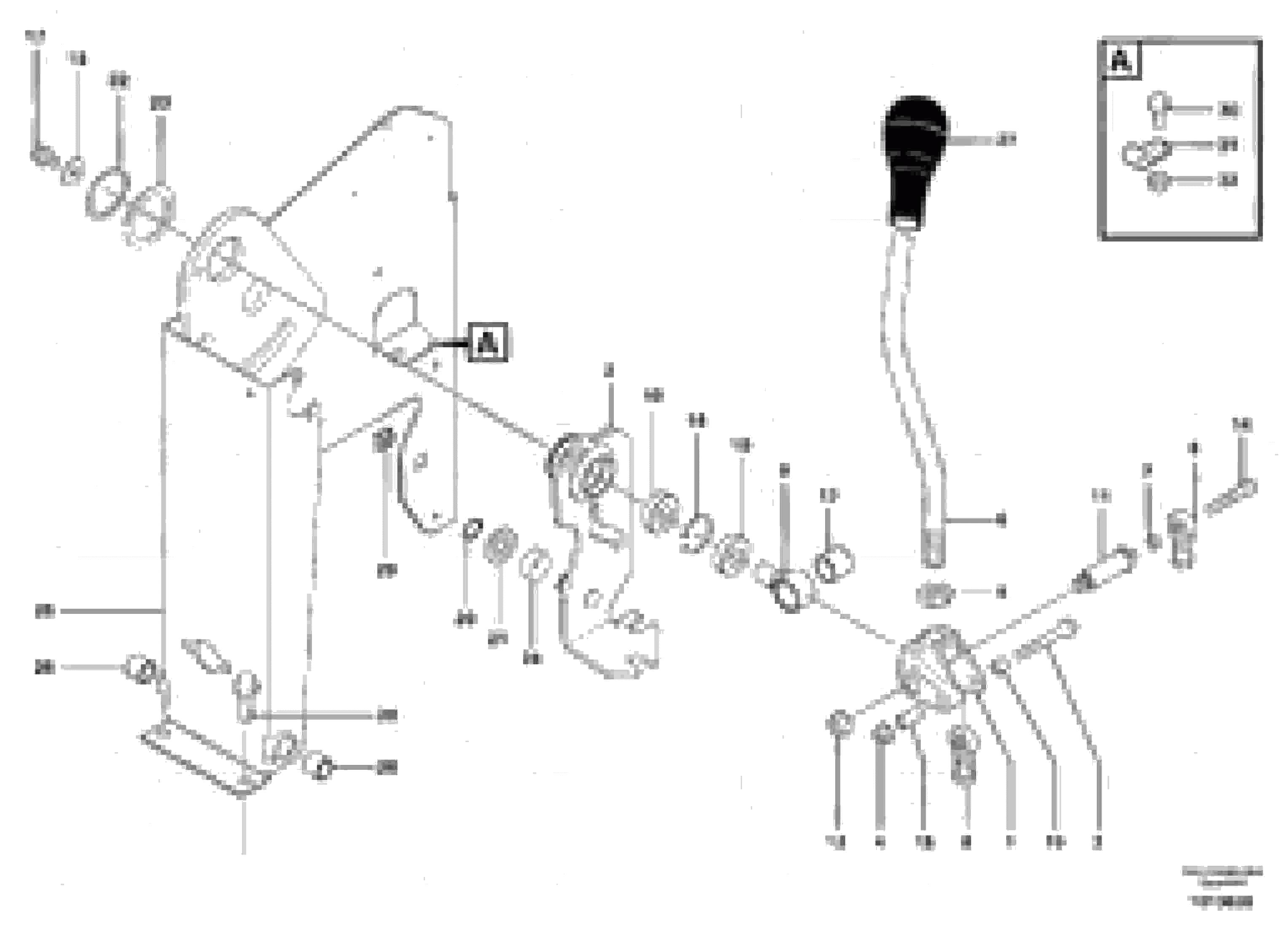Схема запчастей Volvo EC13 TYPE 600 XR/XTV - 85966 Control lever : dipper arm / slewing ( left ) 