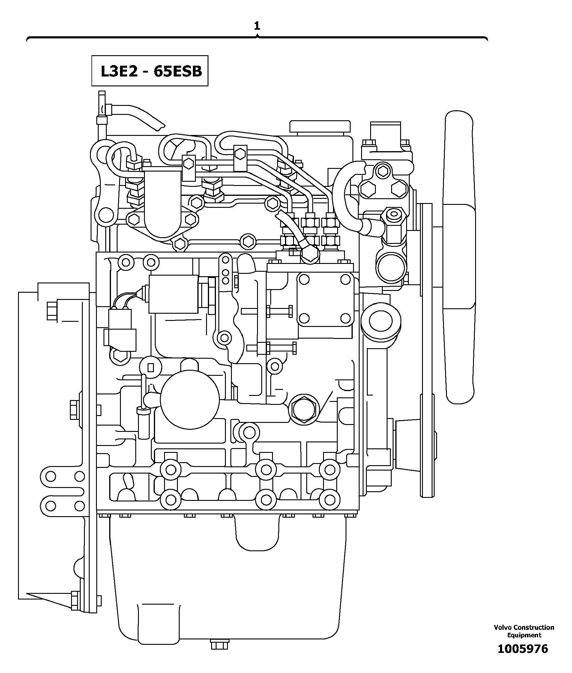 Схема запчастей Volvo EC13 TYPE 600 XR/XTV - 7681 Equipped engine 