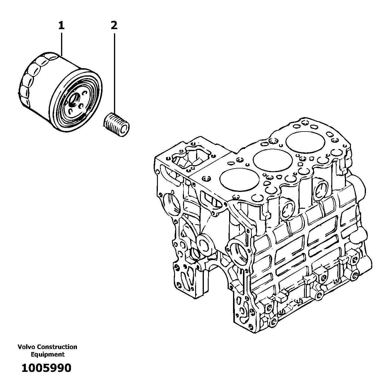 Схема запчастей Volvo EC13 TYPE 600 XR/XTV - 11029 Фильтр масляный 