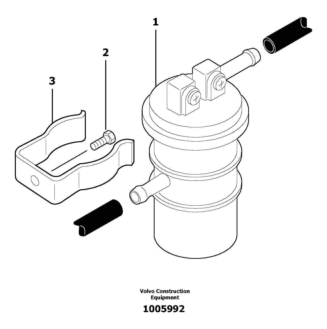 Схема запчастей Volvo EC13 TYPE 600 XR/XTV - 11031 Фильтр топливный 
