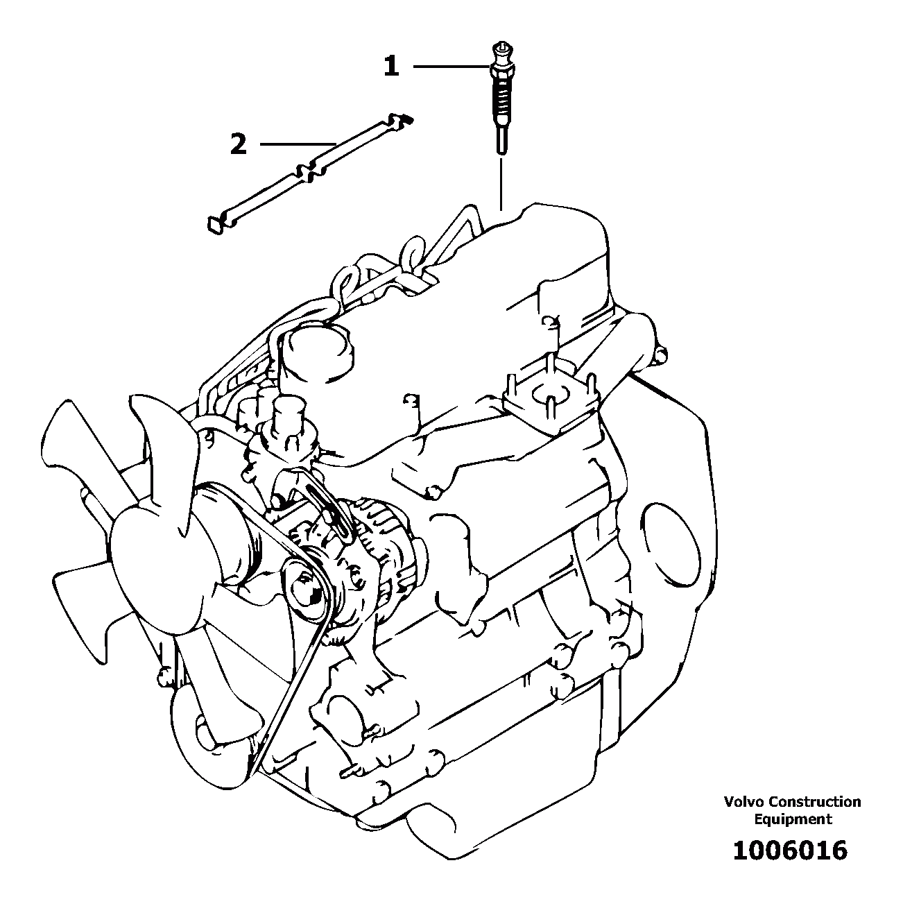 Схема запчастей Volvo EC13 TYPE 600 XR/XTV - 11045 Preheating coil 